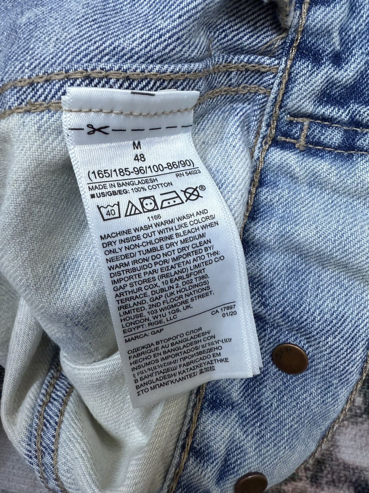 Gap Gap Denim Acid Wash Denim Jacket Size US M / EU 48-50 / 2 - 9 Thumbnail