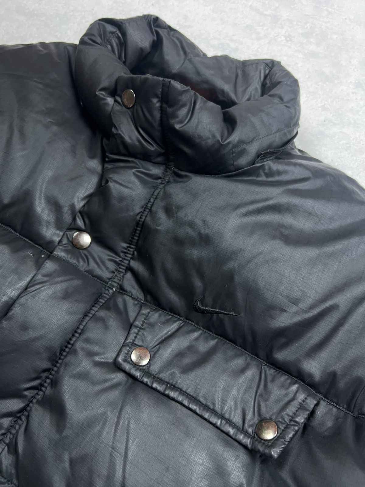 Nike 00s Nike Swoosh Vintage Drill Oversized Puffer Down Jacket Size US XL / EU 56 / 4 - 4 Thumbnail