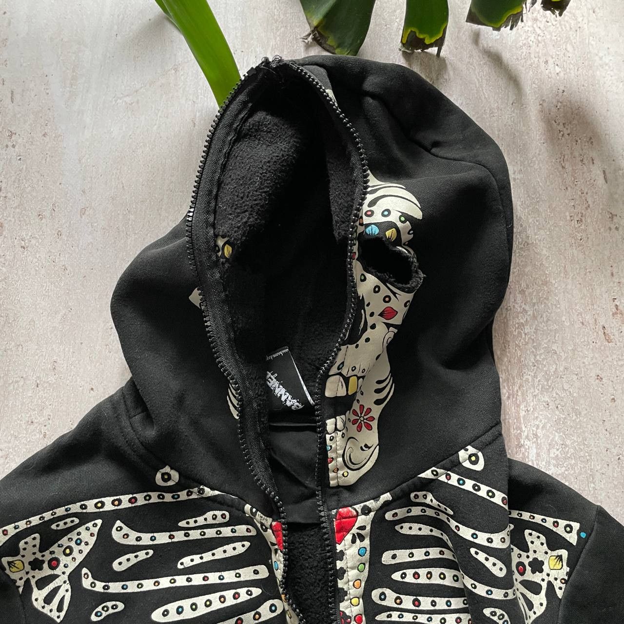 Vintage VINTAGE Y2K MUERTA SKELETON FULL ZIP HOODIE Size US M / EU 48-50 / 2 - 7 Thumbnail