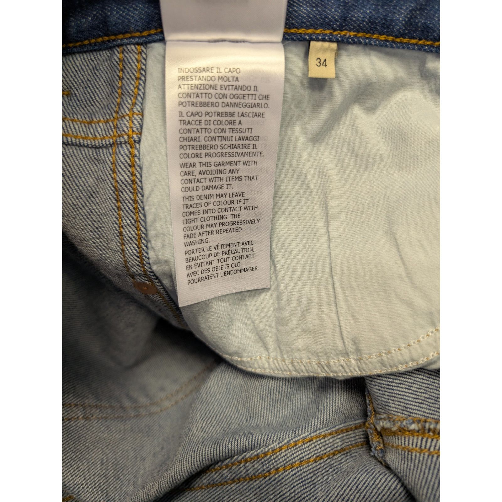 Gucci o1rshd1 Tapered Pant 5 Pocket Washed Stretch Denim Jean Size US 34 / EU 50 - 21 Thumbnail