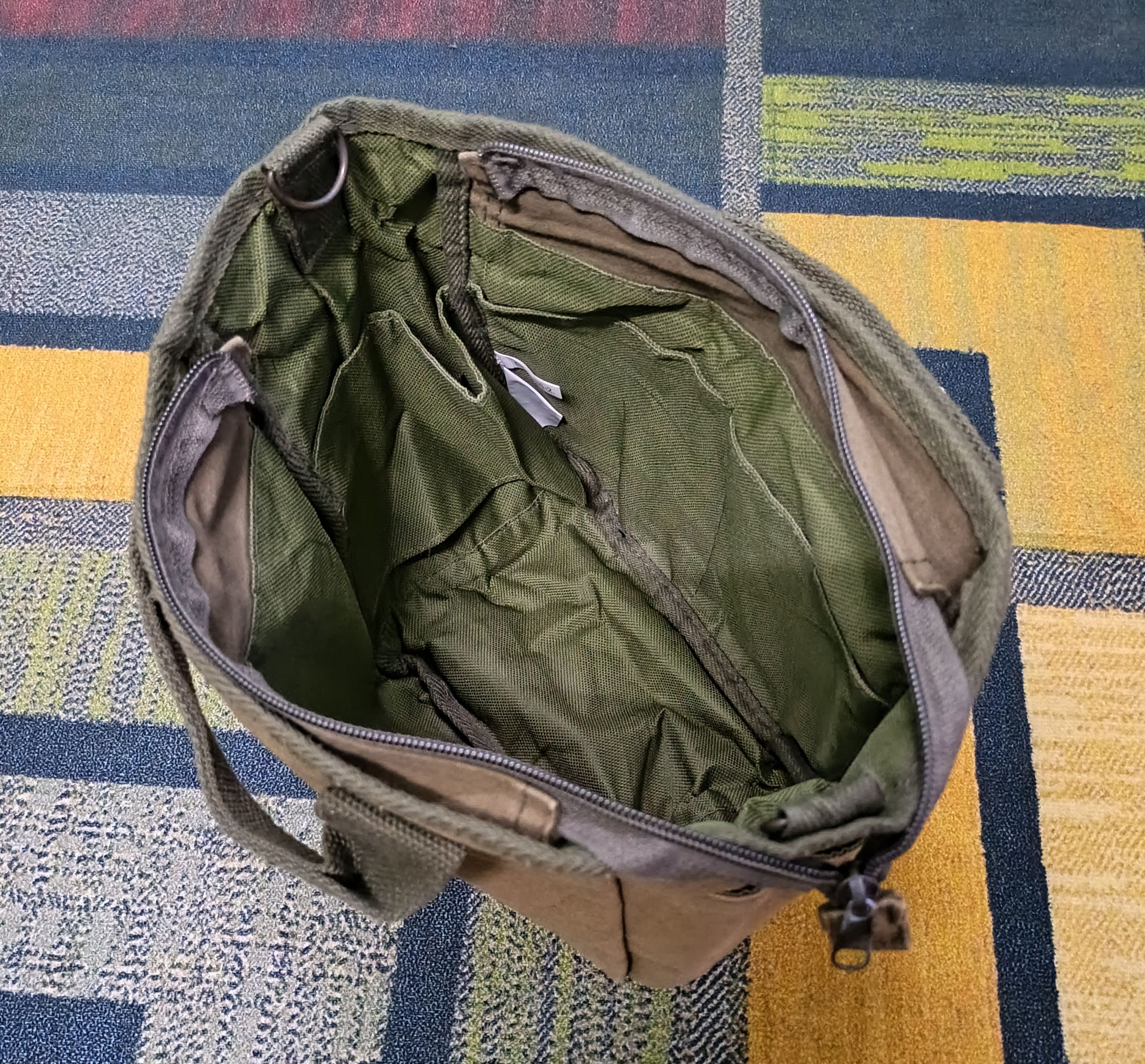 Japanese Brand × Vintage Vintage Canvas Army Green Mini Caba Sling Tote Bags Size ONE SIZE - 11 Thumbnail