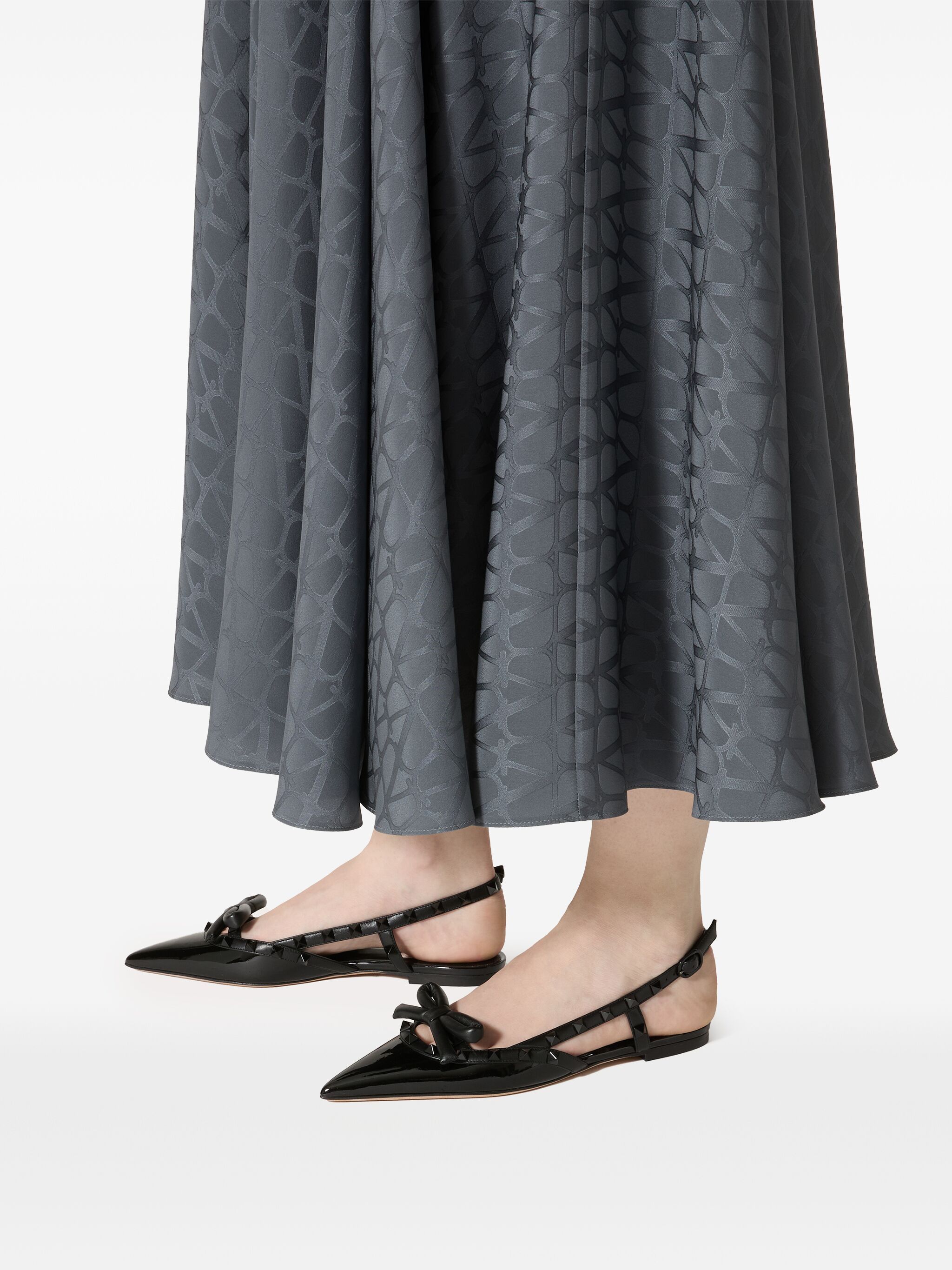 Valentino o1s22i1n0924 Rockstud Bow Slingback Ballerina Flats Size US 7 / IT 37 - 6 Thumbnail