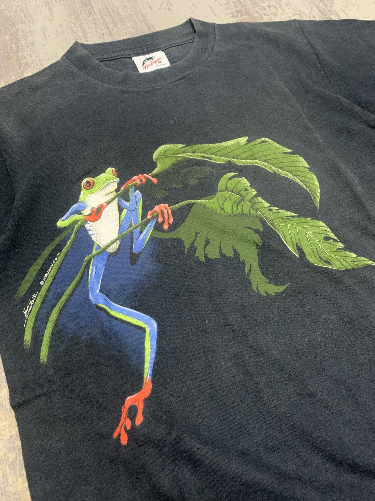 Vintage Vintage 90s Rainforest Frog T-Shirt Ken Drewke Single Stitch Size US M / EU 48-50 / 2 - 2 Thumbnail