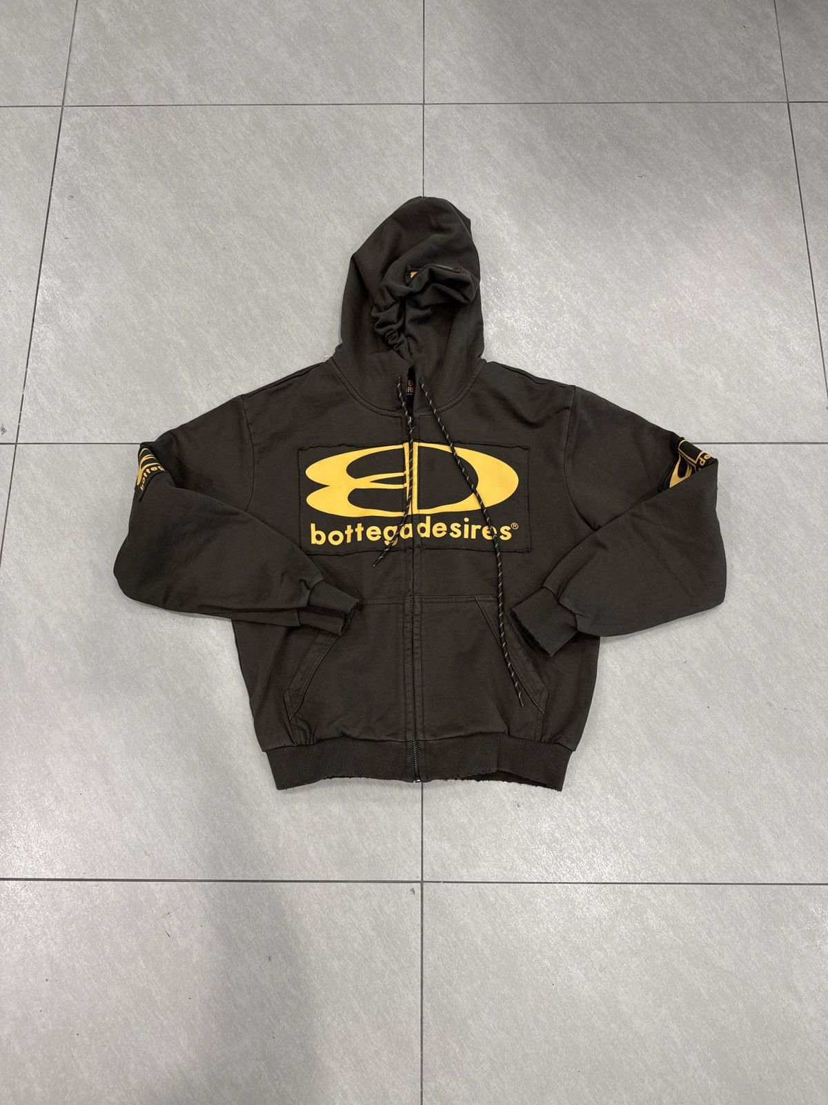 Bottega Desires Bottega Desires Tech Zip Up Hoodie Olive Yellow Size US L / EU 52-54 / 3 - 1 Thumbnail