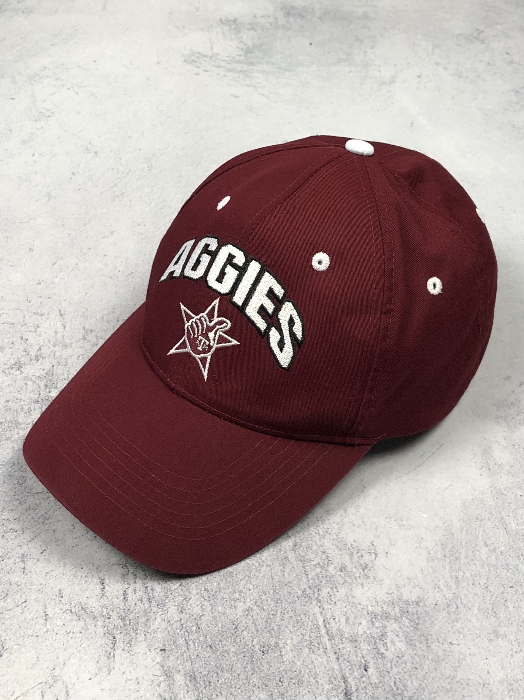 NCAA 90s NCAA Aggies Texas A&M Burgundy Men’s Vintage Cap retro Size ONE SIZE - 1 Thumbnail