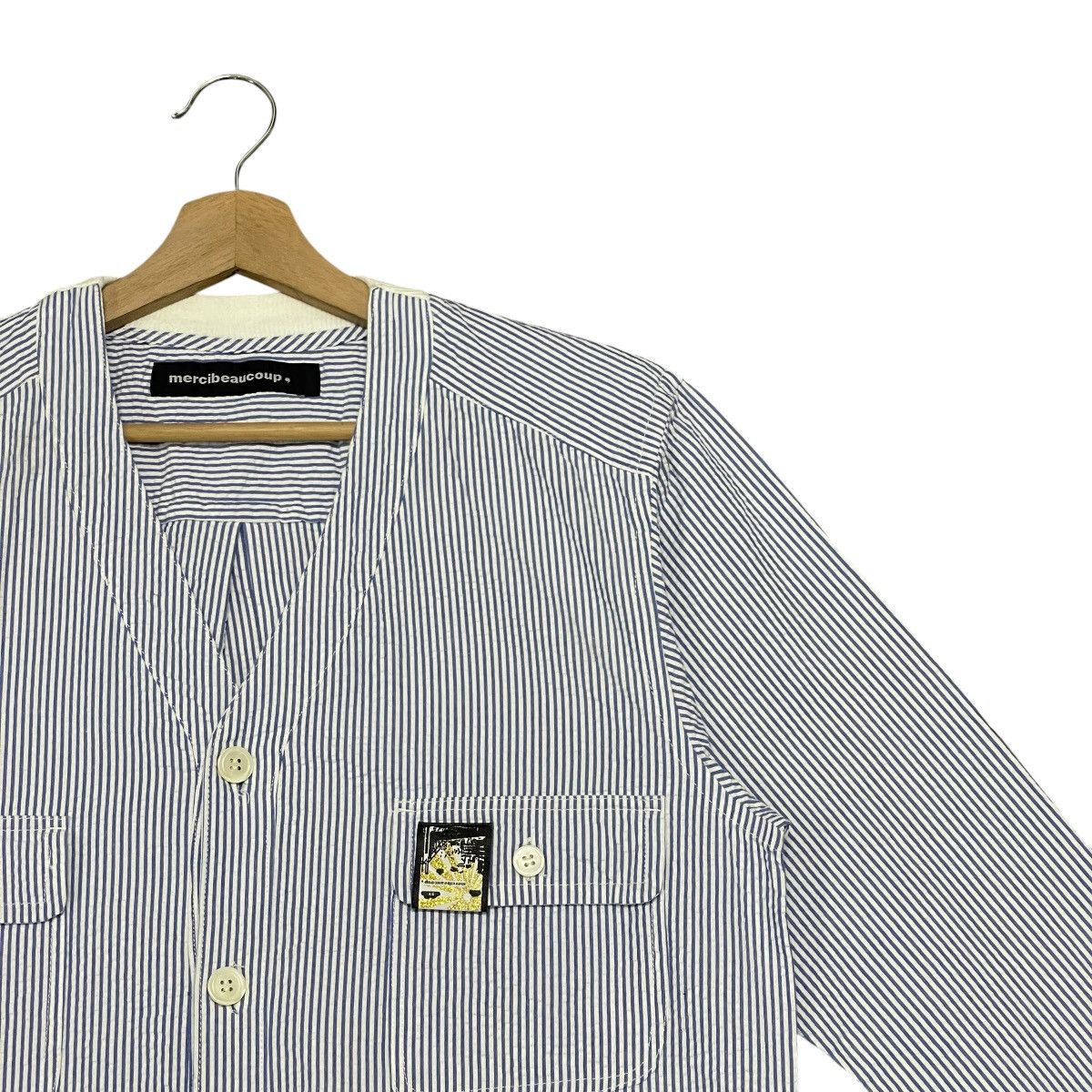 Issey Miyake Vintage Issey Miyake Mercibeaucoup Striped Button Jacket Size US L / EU 52-54 / 3 - 2 Thumbnail