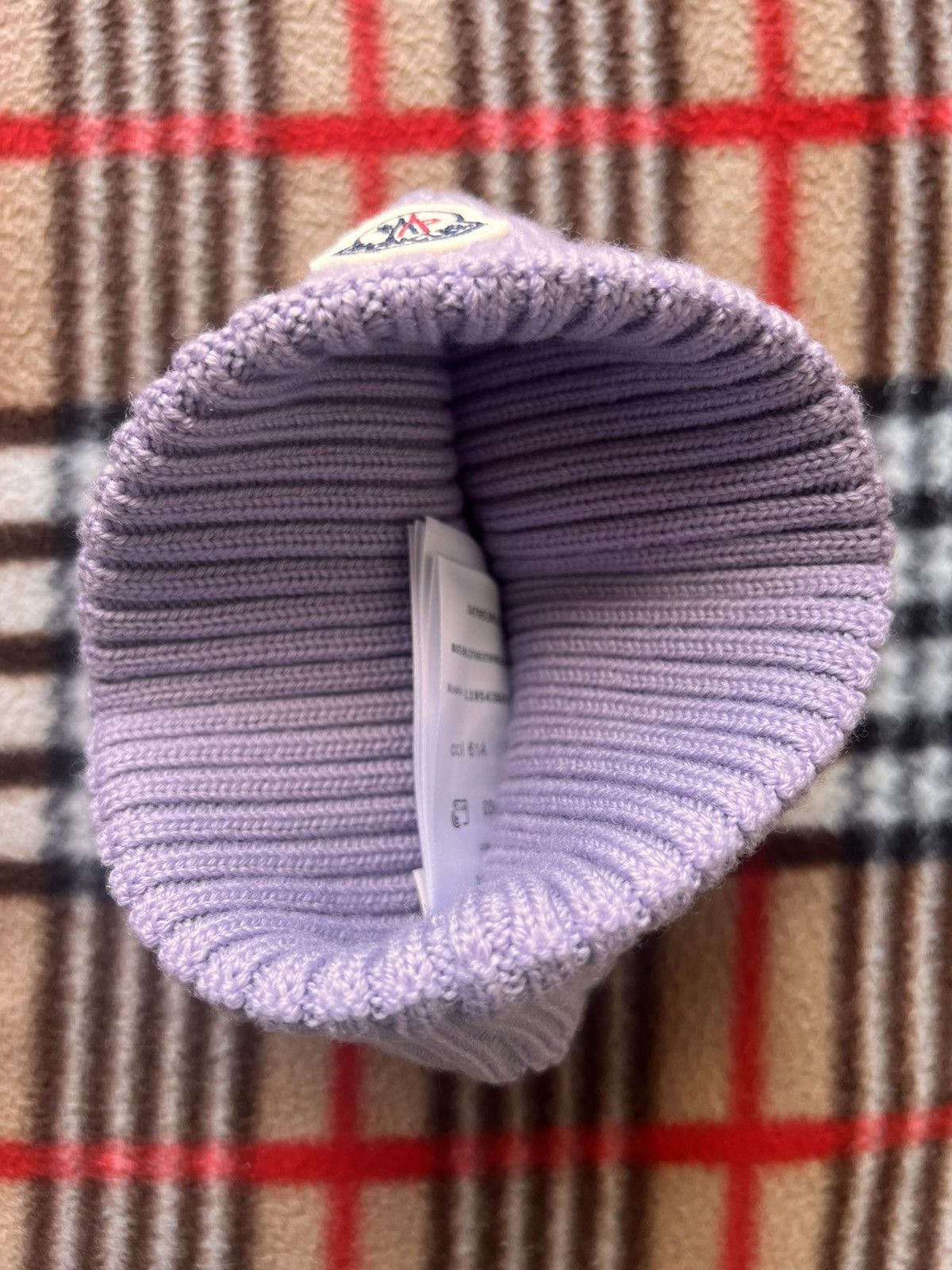 Moncler Moncler Berretto Tricot Beanie Lilac cap hat wool logo purpl Size ONE SIZE - 13 Thumbnail