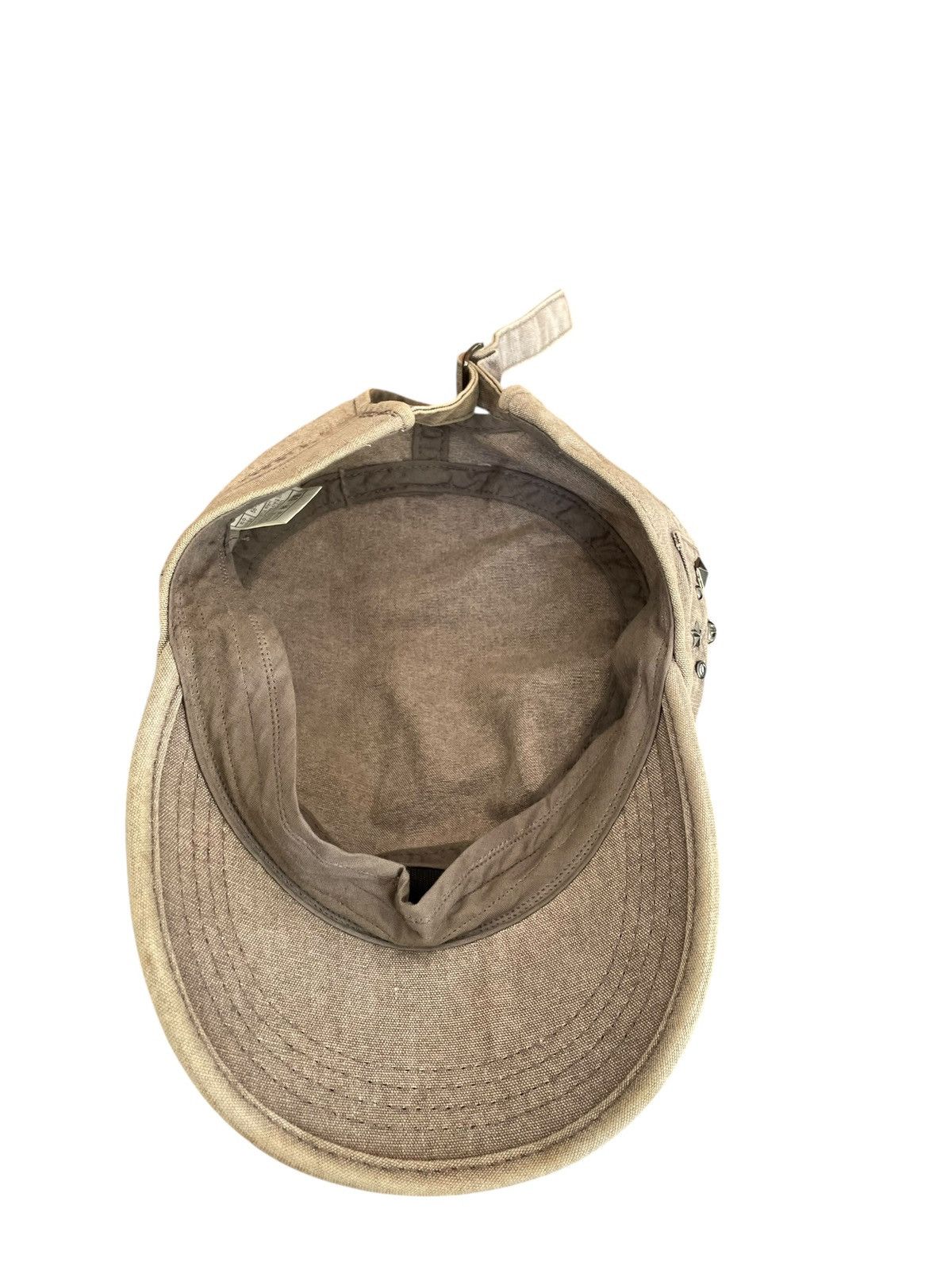 Japanese Brand 2000s Vintage Sun Faded Studded Cadet Hat Goth Punk Emo Vkei Size ONE SIZE - 5 Thumbnail