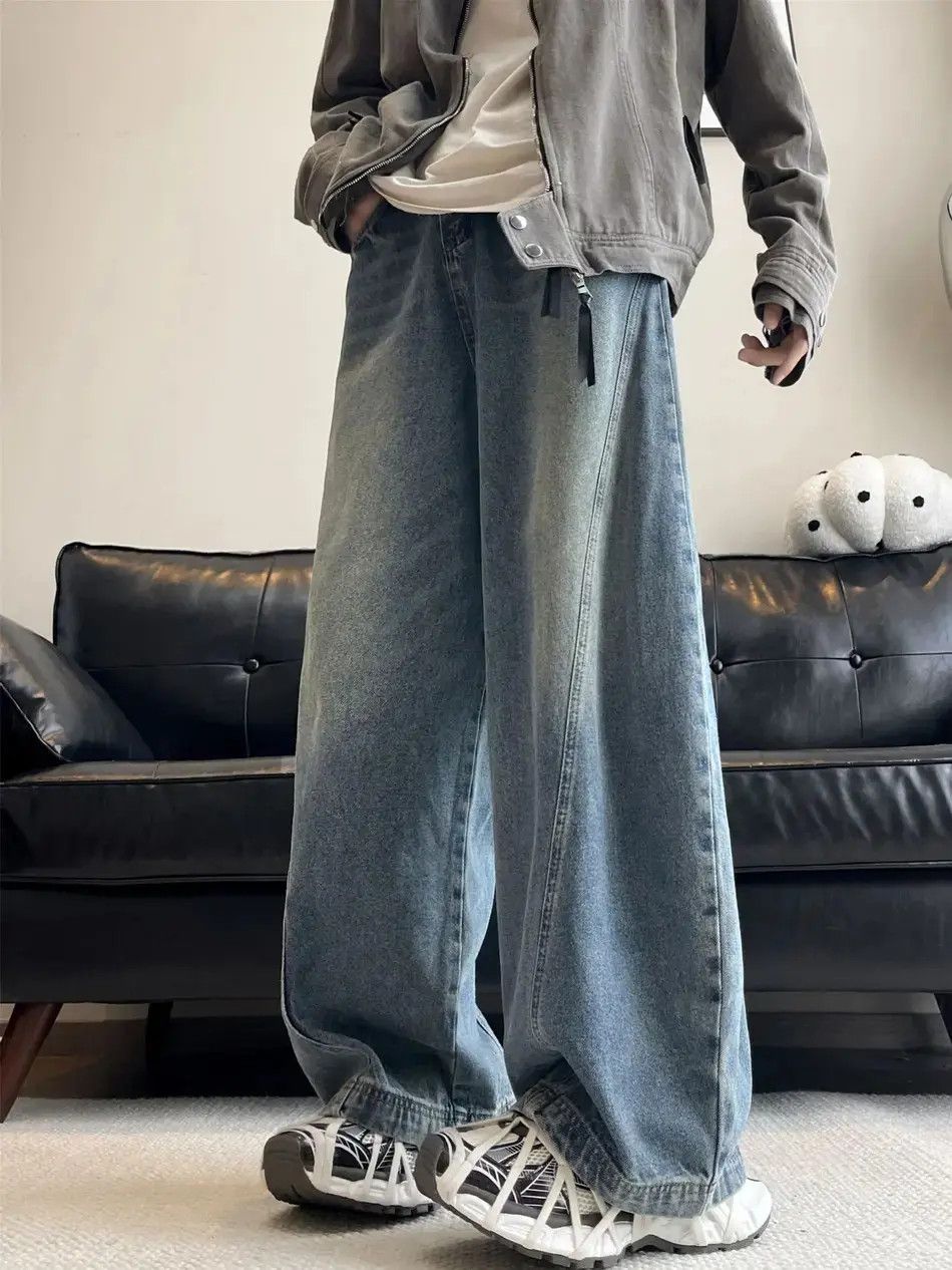 Japanese Brand Retro loose casual straight leg jeans Size US 32 / EU 48 - 3 Thumbnail