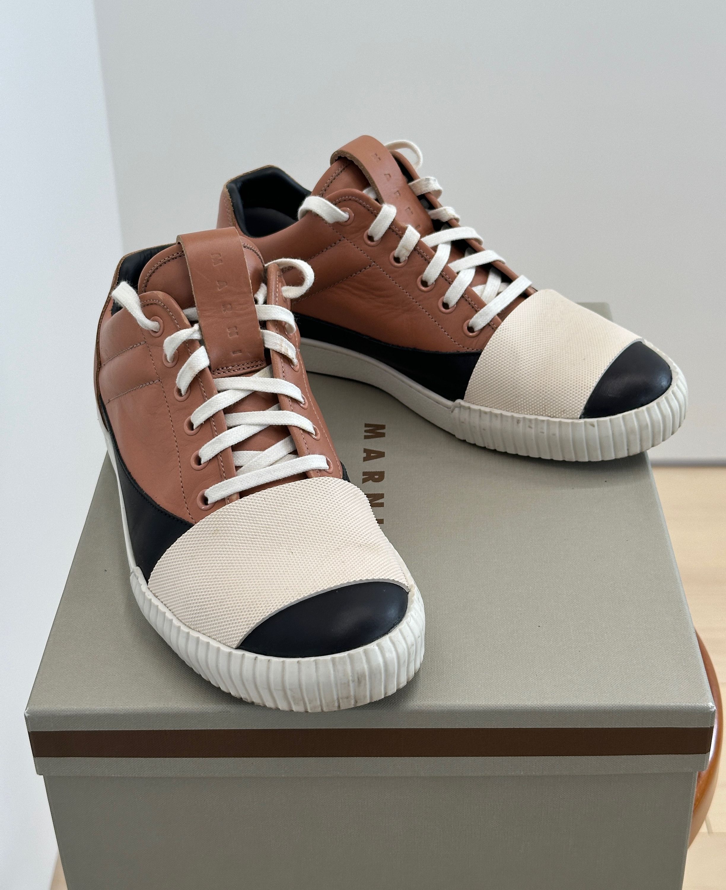 Marni Leather and Rubber Colorblock Sneakers - F/W 2015