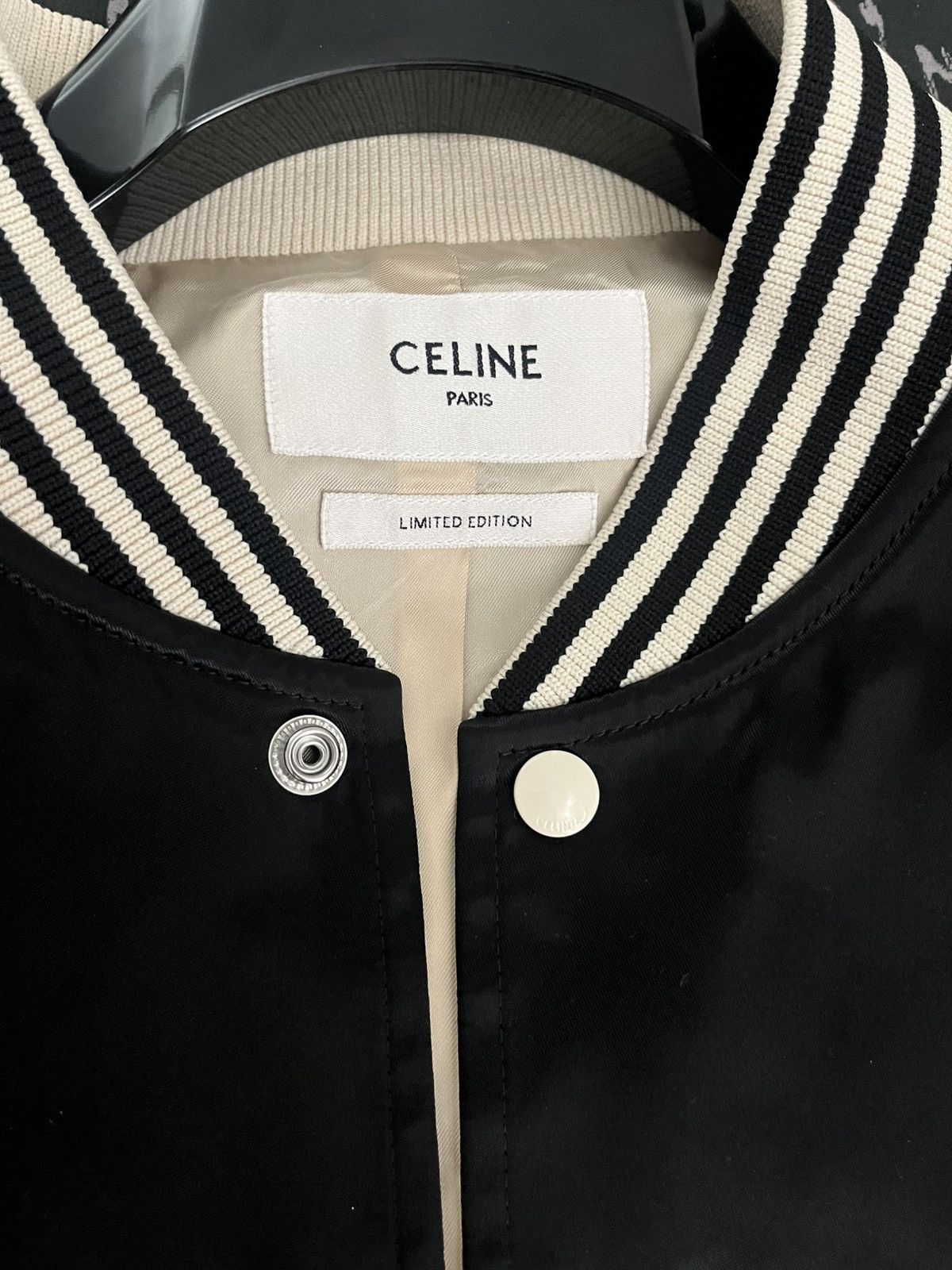 Celine Celine Crystal Embroidered Satin Bomber Size US M / EU 48-50 / 2 - 5 Thumbnail