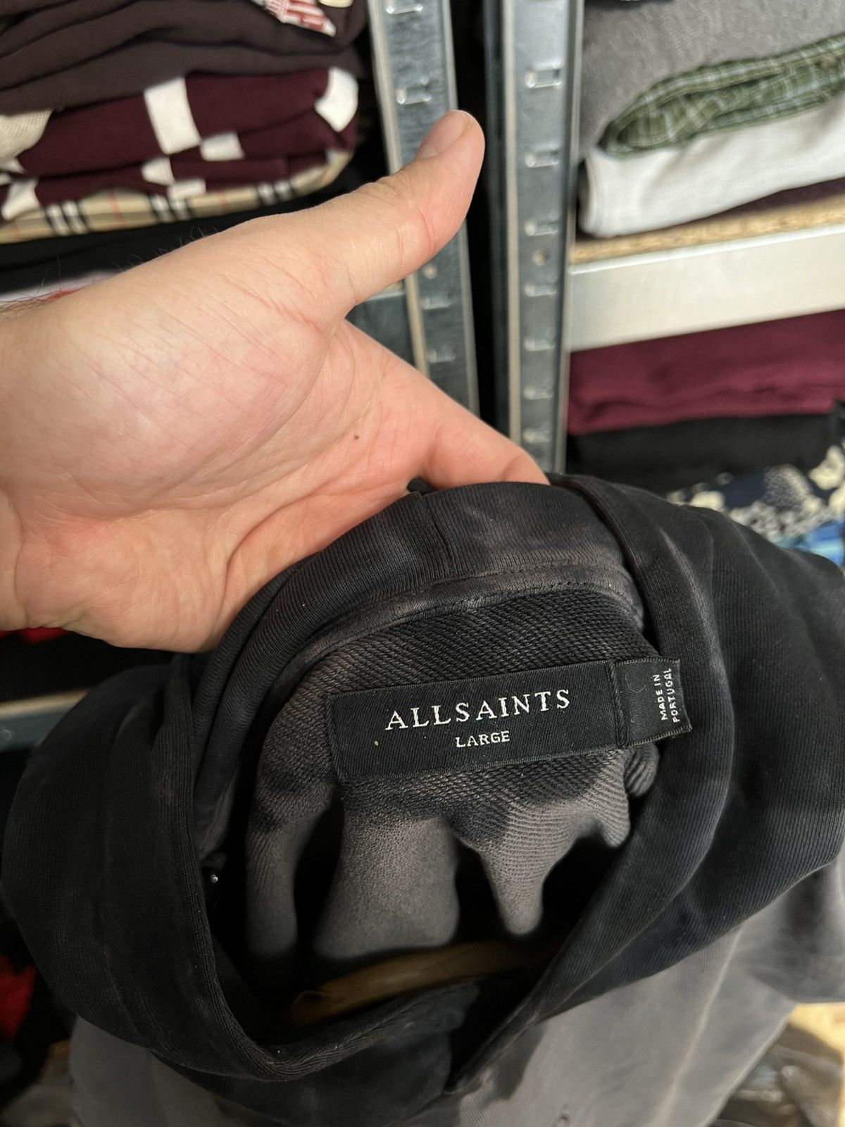 Allsaints AllSaints Natural Skar Over The Head Jumper Tie Dye Hoodie Size US L / EU 52-54 / 3 - 4 Thumbnail