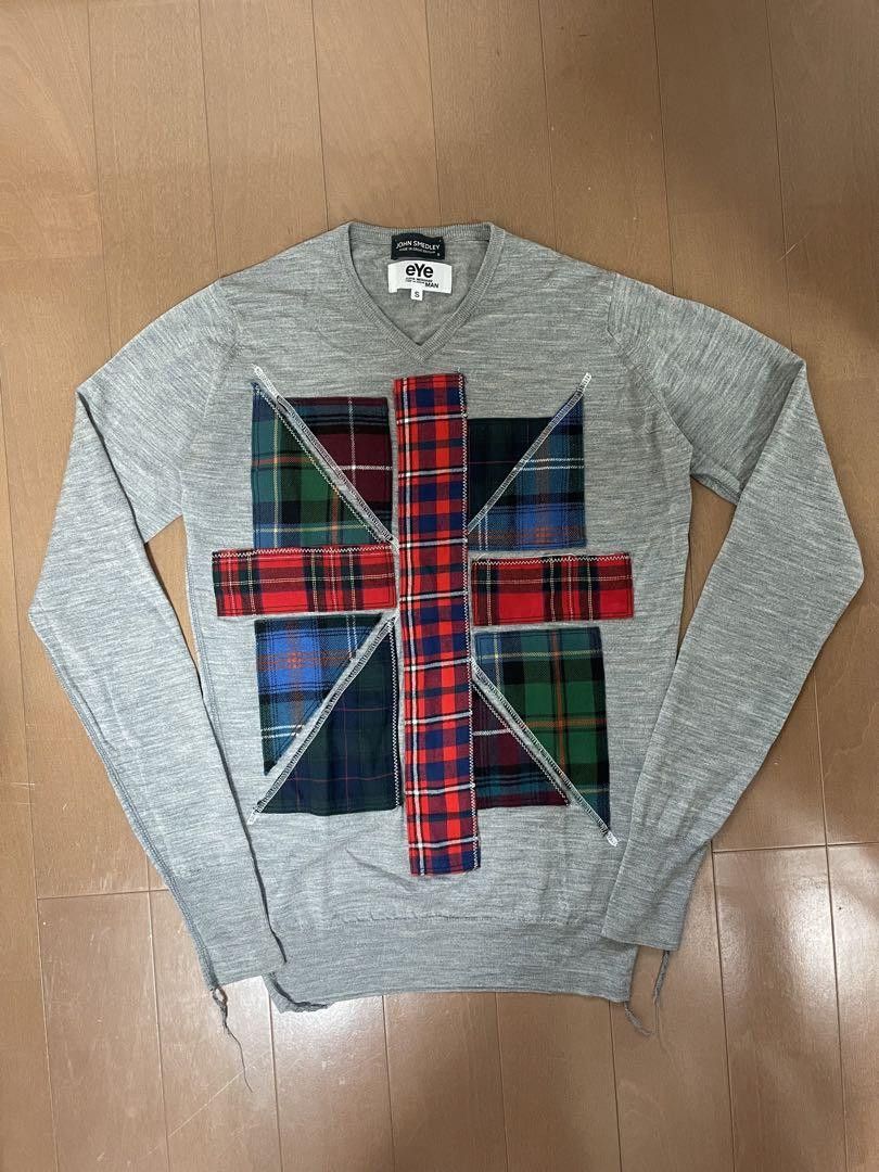Comme des Garcons × Junya Watanabe Flag Patchwork Wool Knit Sweater Size US S / EU 44-46 / 1 - 1 Thumbnail