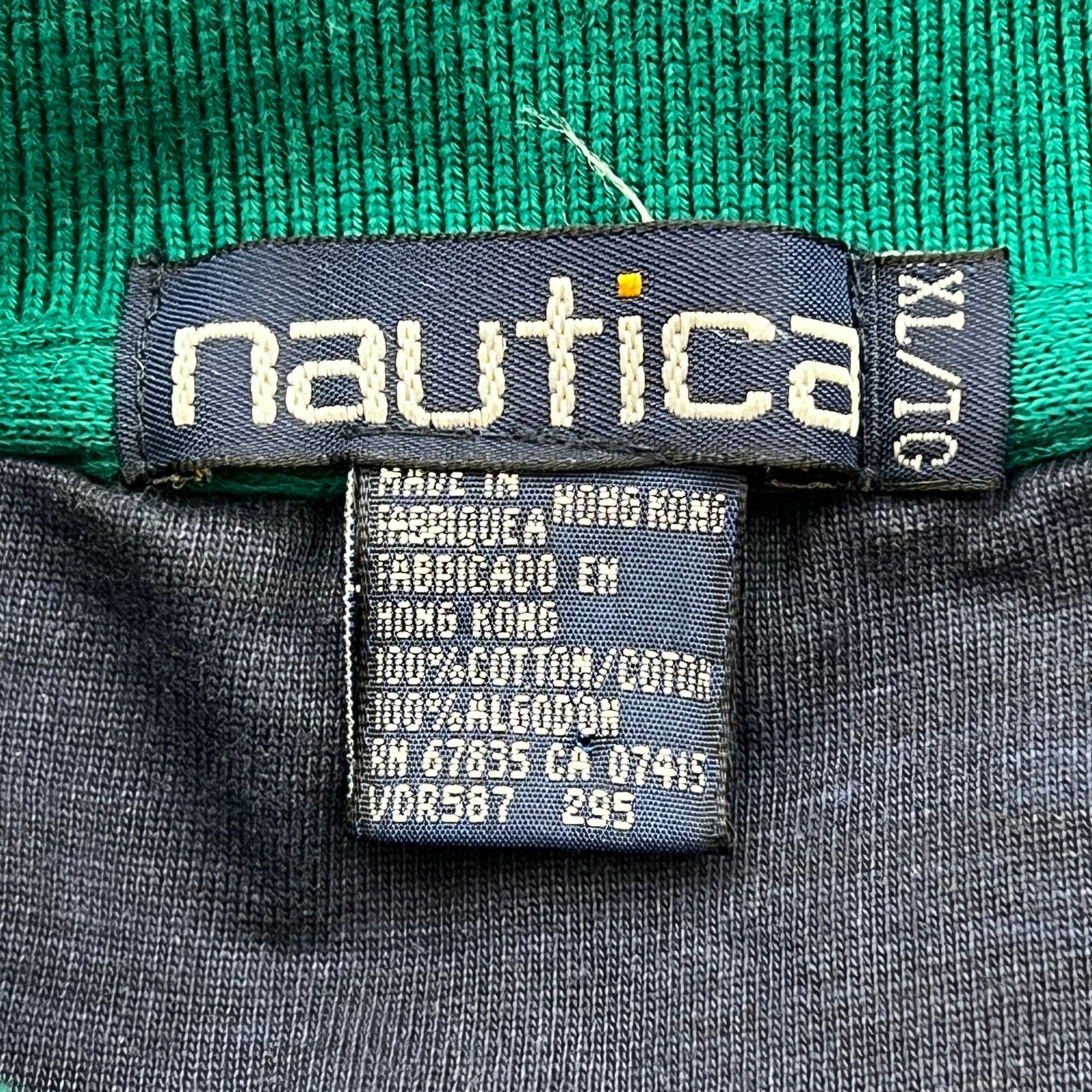 Nautica Vintage 80s Nautica Plaid Polo Shirt Green Blue Size US XL / EU 56 / 4 - 3 Thumbnail