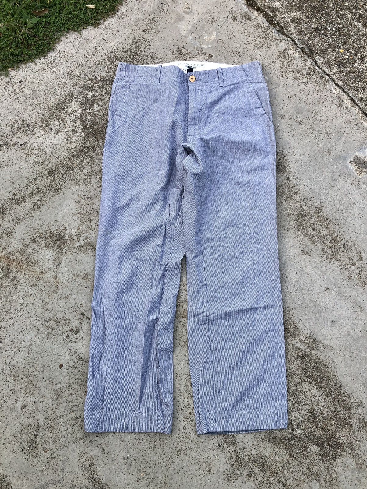 Banana Republic STRIPED⚡️⚡️RELAXED FIT PANTS BY BANANA REPUBLIC Size US 33 - 1 Thumbnail