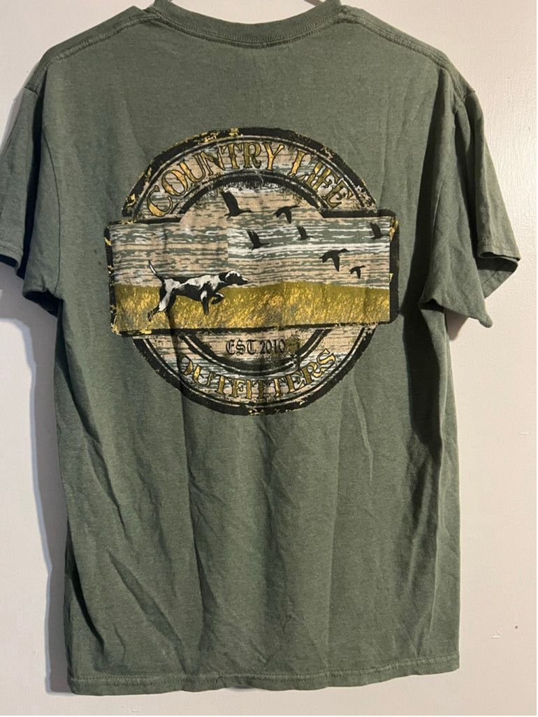 Gildan Men's Gildan Country Life Short Sleeve Tee M Green Yellow Size US M / EU 48-50 / 2 - 2 Thumbnail