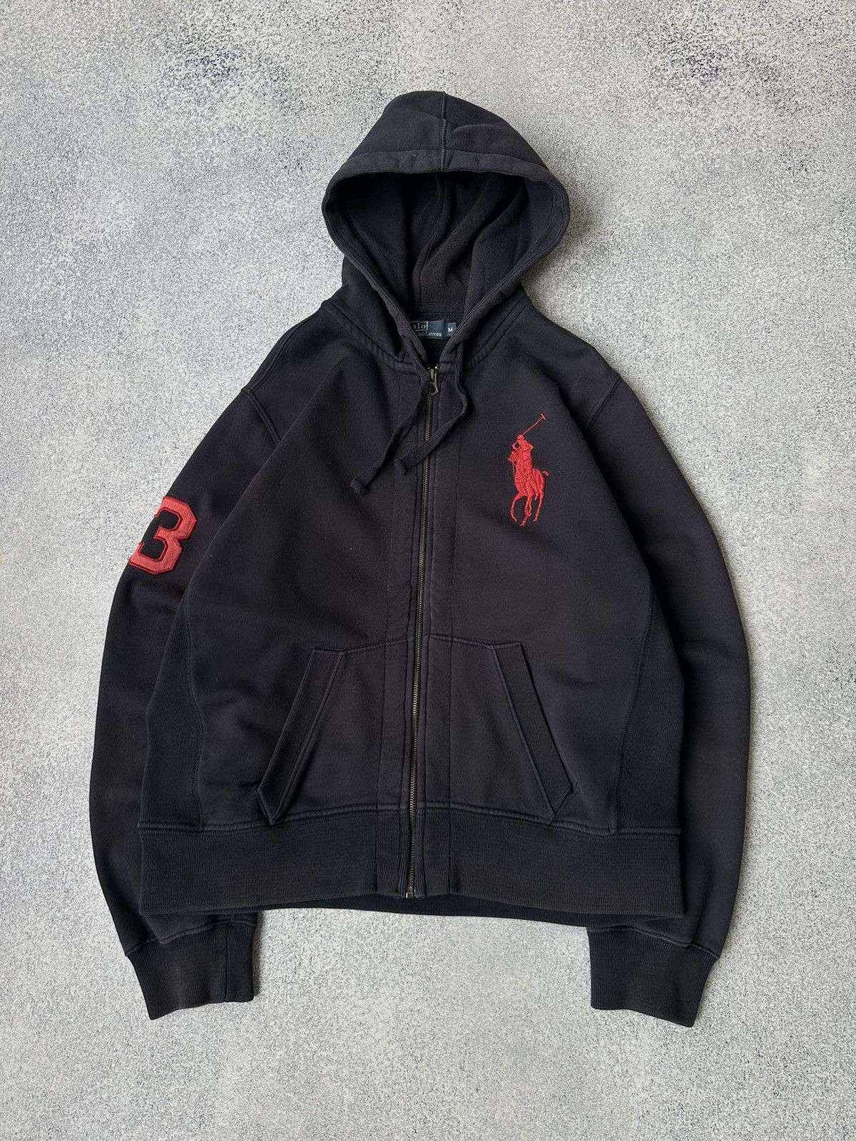Polo Ralph Lauren × Vintage Vintage Polo Ralph Lauren Club Big Horse Zip Hoodie Size US M / EU 48-50 / 2 - 4 Thumbnail