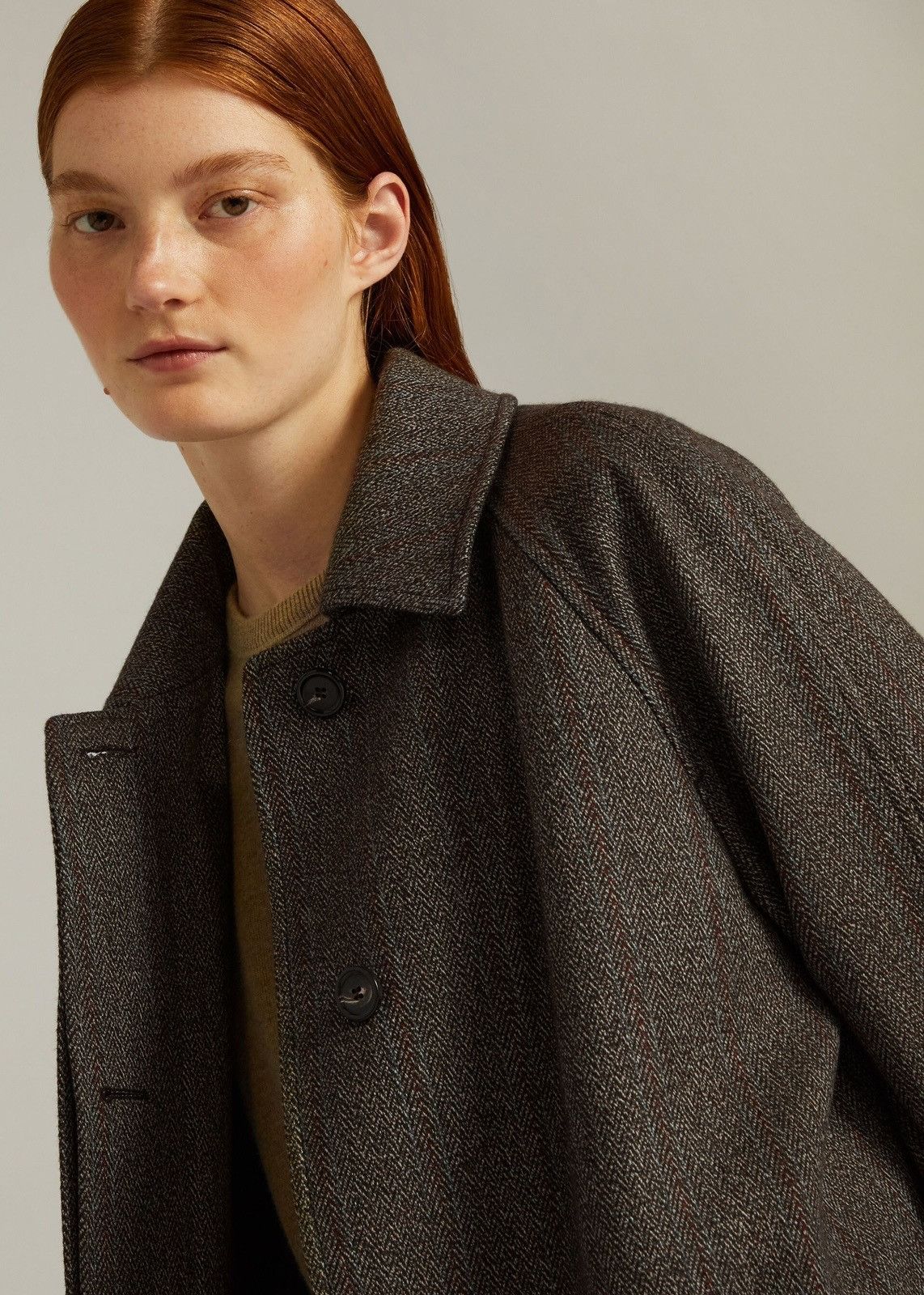 Loro Piana o1srvl11e0824 Lars Cheviot Coat in Dark Green Size XS / US 0-2 / IT 36-38 - 6 Thumbnail
