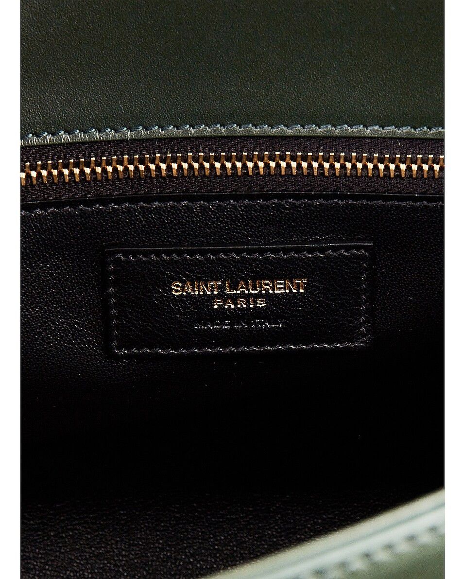 Saint Laurent Paris o1bcso1str0325 Size: OS/Bo Top Handle Velvet in Dark Green Size ONE SIZE - 7 Thumbnail