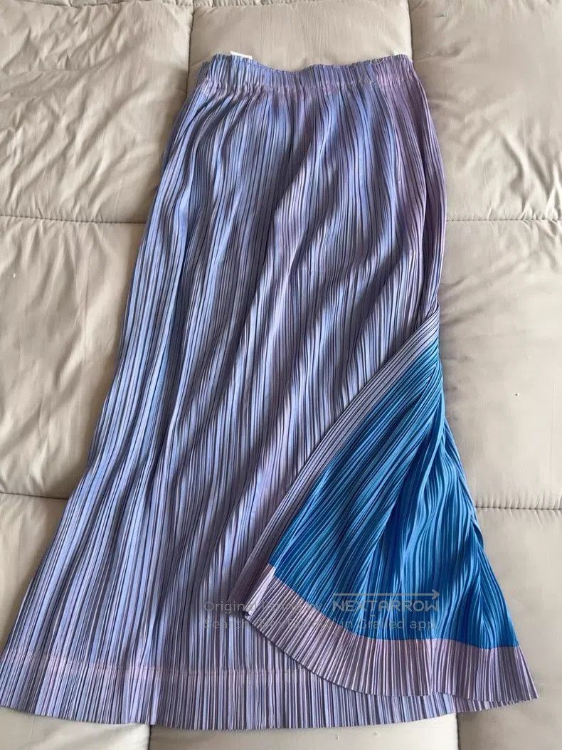 Issey Miyake Issey Miyake size:5 Color Block Pleated Skirt Size 31" - 4 Thumbnail
