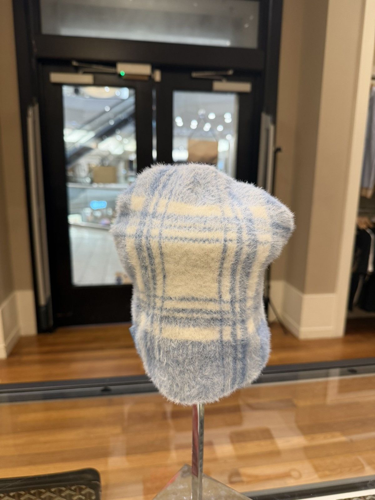 Sinclair Global Sinclair Brushed Plaid Beanie - Powder Blue Size ONE SIZE - 4 Thumbnail