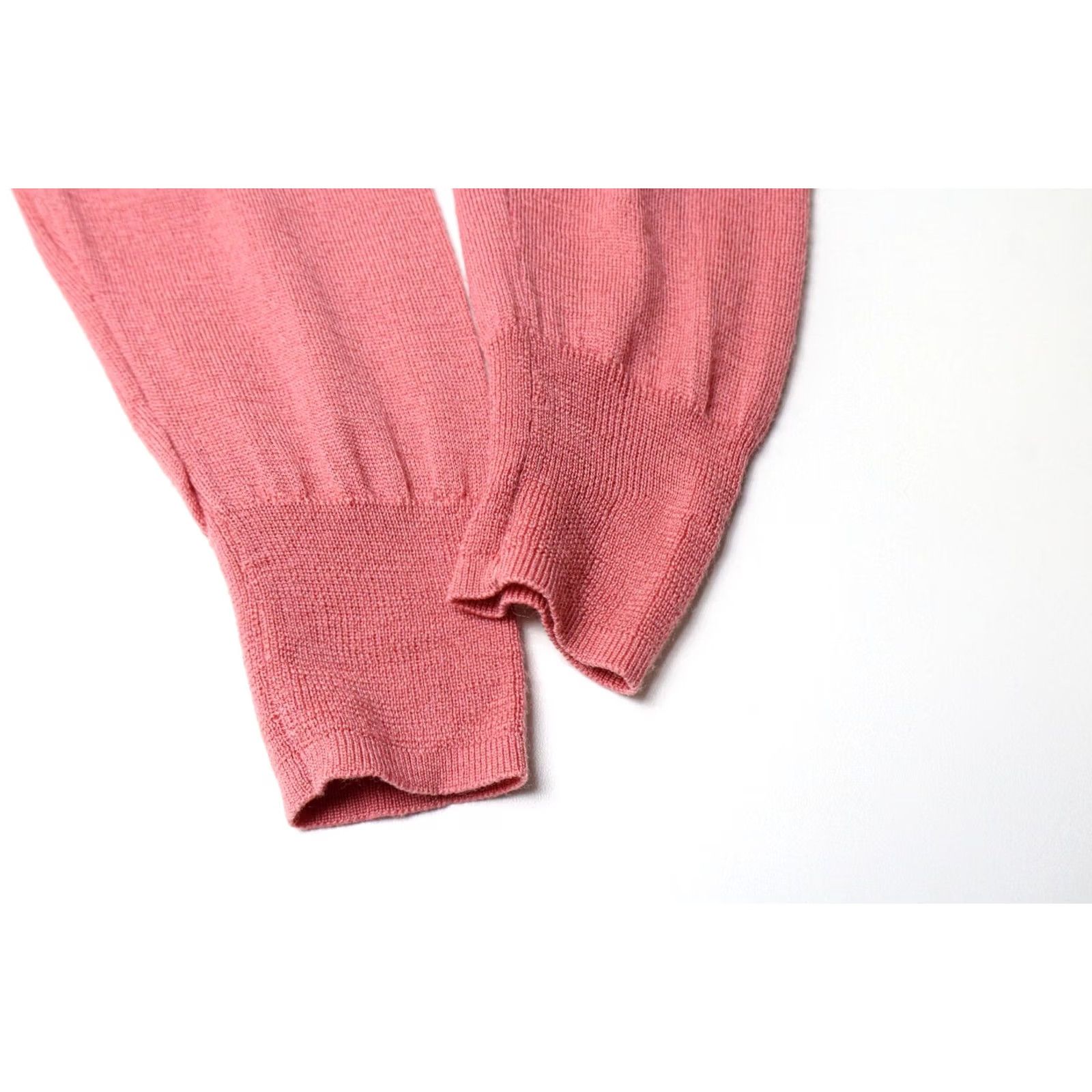 Reiss Reiss Jumper Men's MEDIUM Coral Pullover V-Neck Pure Wool Tight Knitted Size US M / EU 48-50 / 2 - 6 Thumbnail