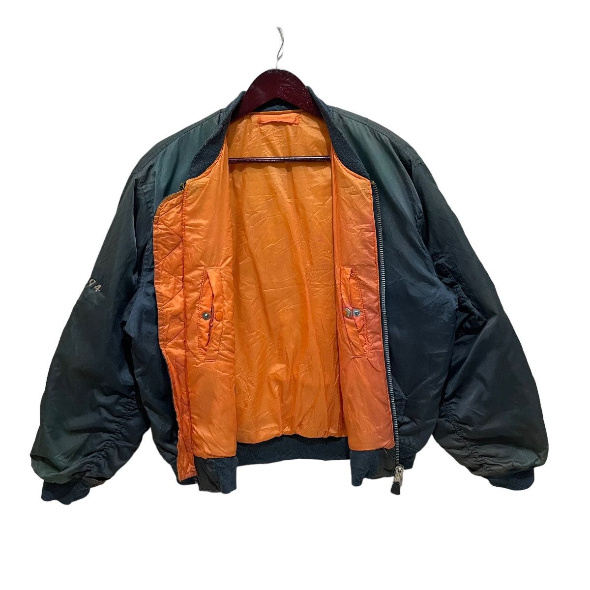 Bullhead Denim Co. × Vintage Vintage 1994 MA-1 BULLHEAD Zipper Bomber Jacket Size US L / EU 52-54 / 3 - 8 Thumbnail