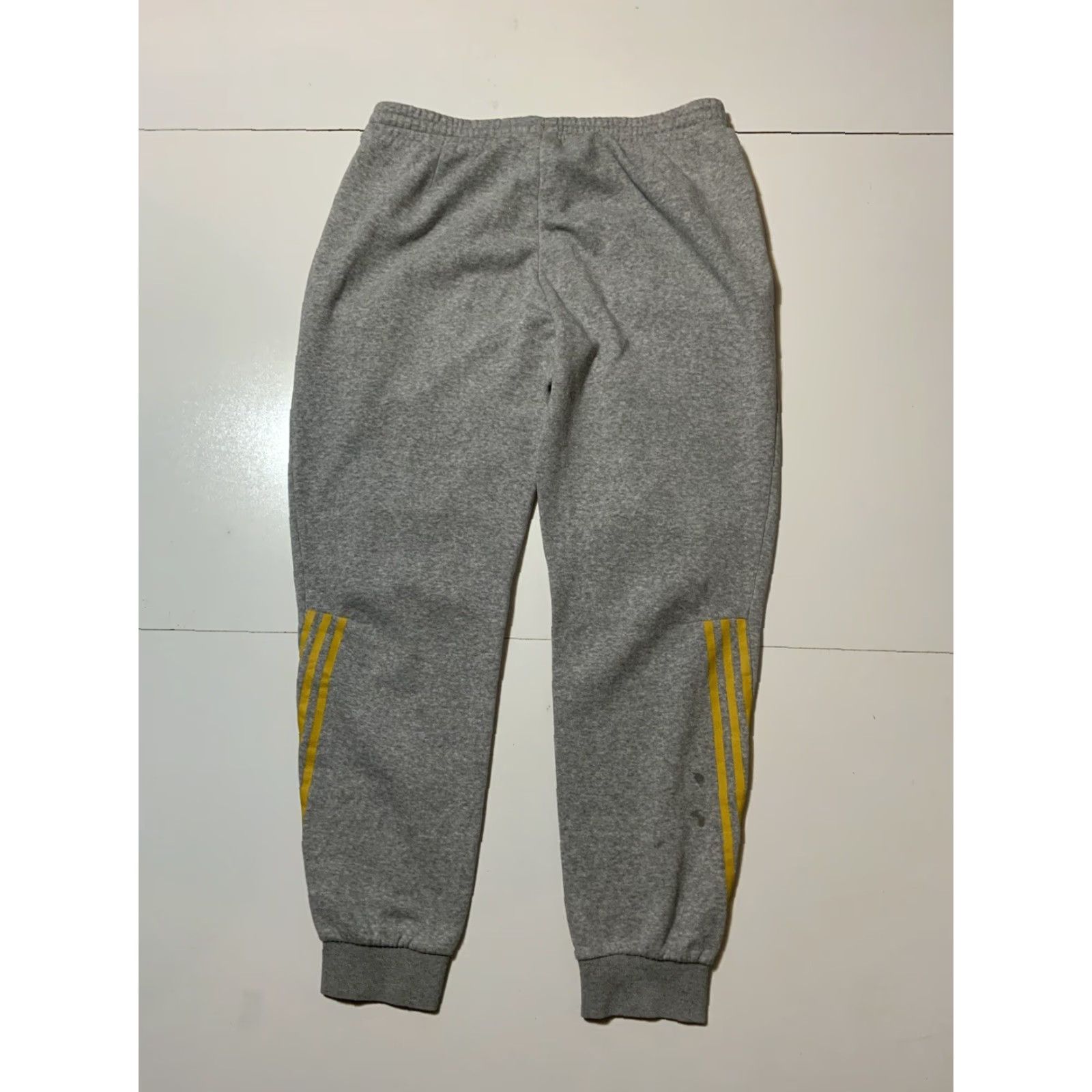 Adidas Adidas Neo Slim Heather Grey 3 Stripes Athletic Track Jogger Sweatpants Sz. L Men Pants Gray Activewear Size US 33 - 5 Thumbnail