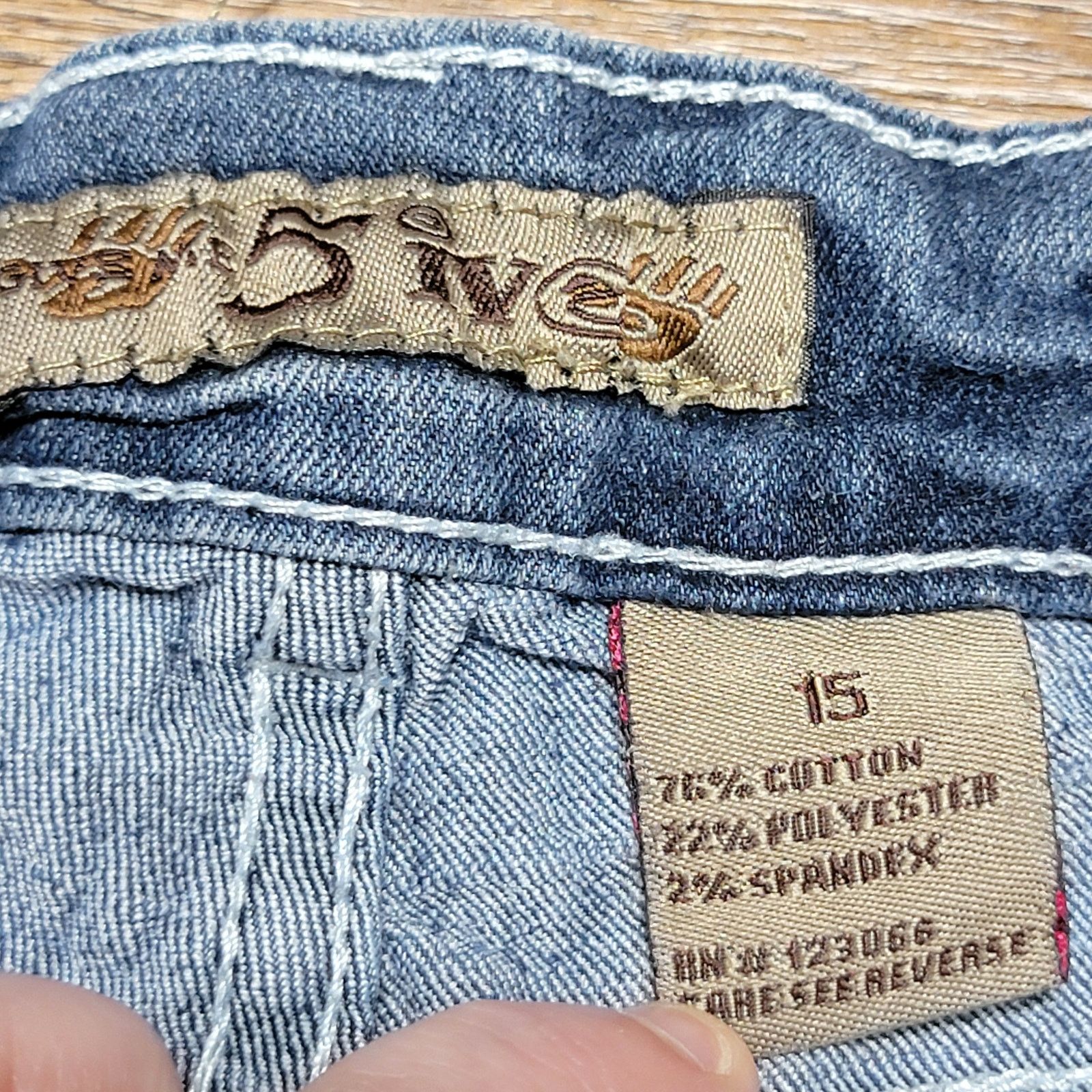 Other Give Me 5ive Junior Straight Denim Stretch Jeans - Size 15 Size 31" - 5 Thumbnail