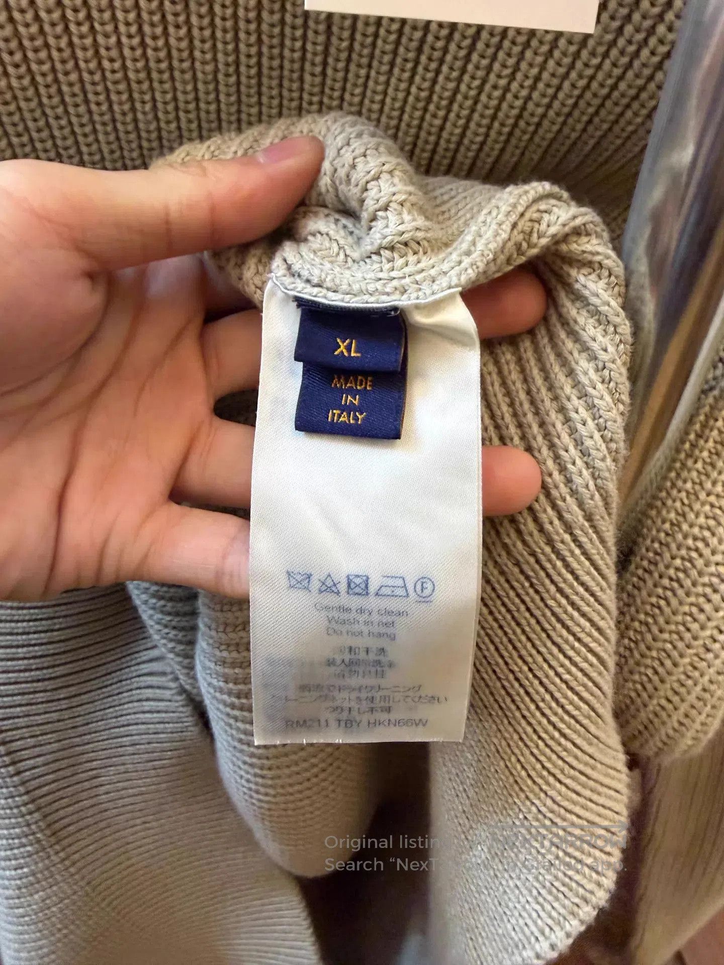 Louis Vuitton Crewneck Sweater with Knit Teddy Bear Accent. Size US XL / EU 56 / 4 - 3 Thumbnail