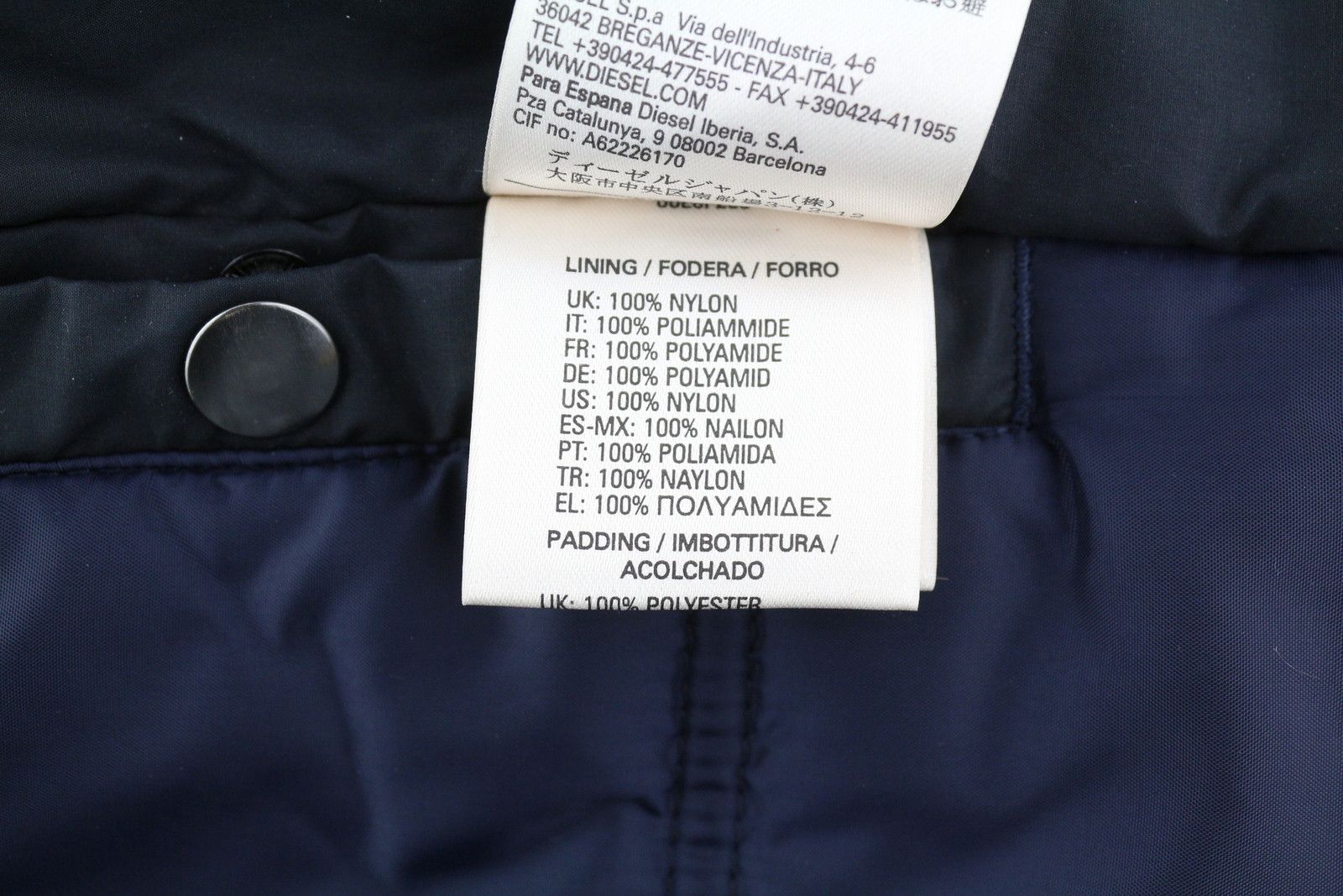 Diesel M Black Full Zip Hooded Insulated Drawstring Lined 86368 Size US M / EU 48-50 / 2 - 11 Thumbnail