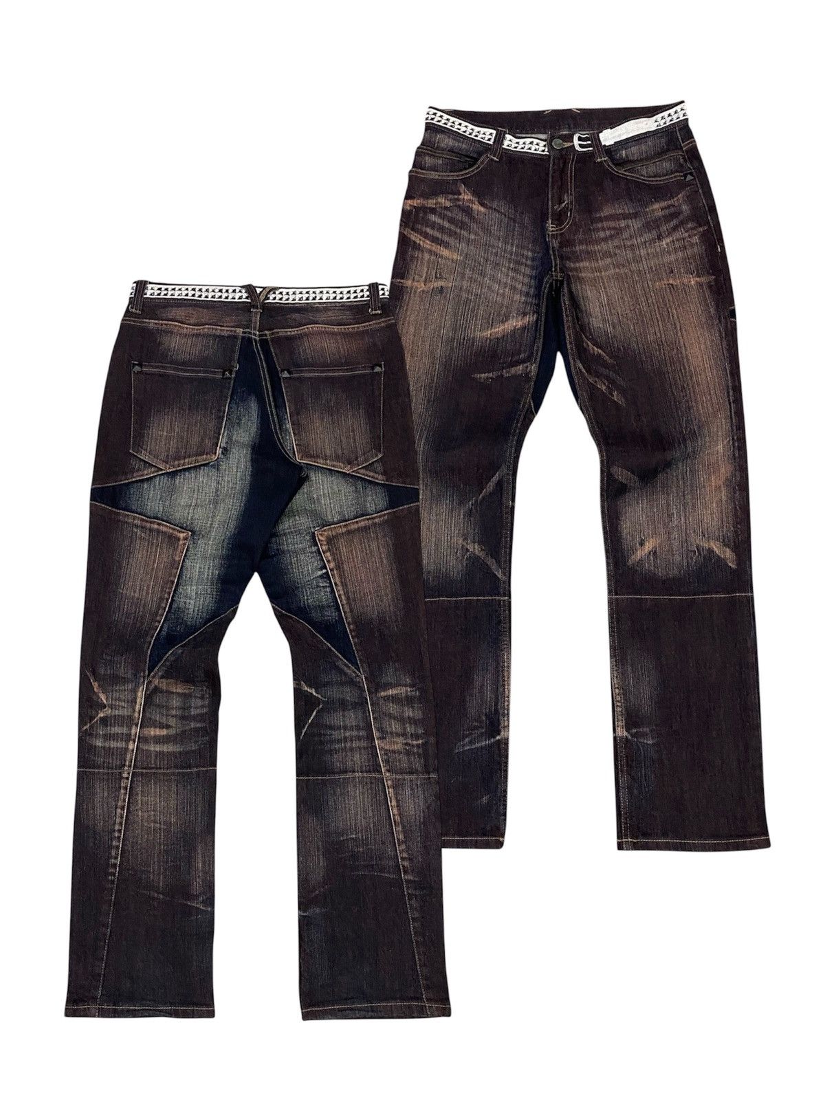PPFM PPFM Star Mud-Wash Stretch Denim Pants Size US 30 / EU 46 - 1 Thumbnail