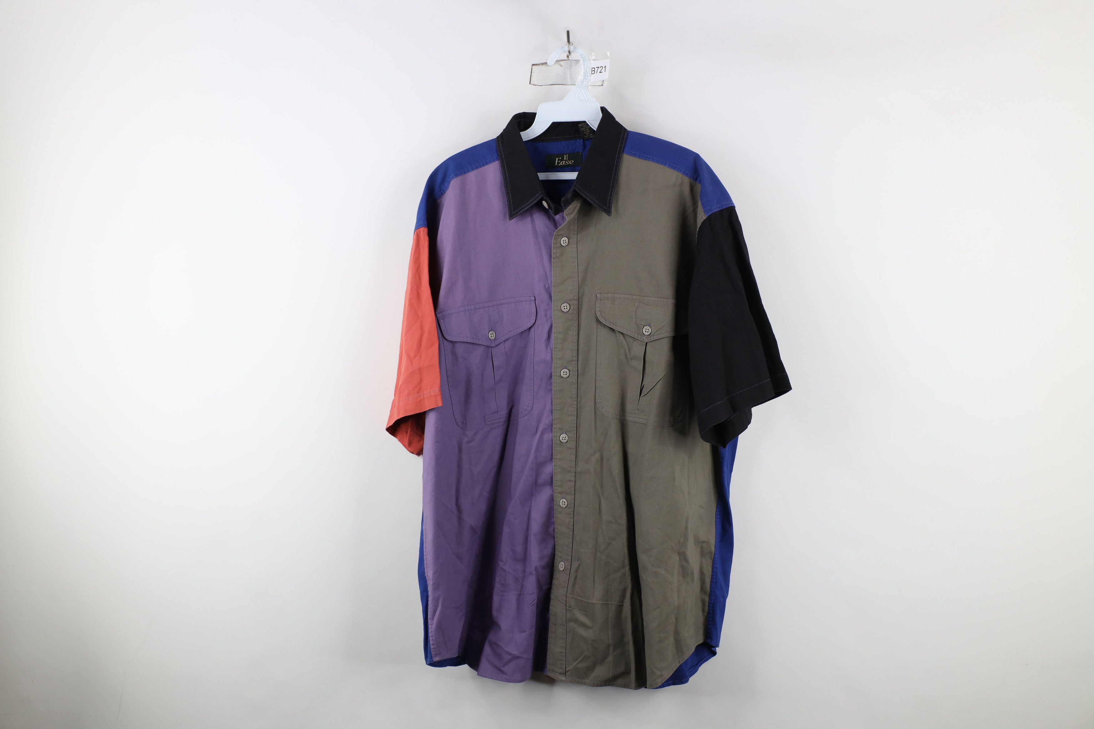 Vintage Vintage 90s Streetwear Short Sleeve Collared Button Shirt Size US L / EU 52-54 / 3 - 1 Thumbnail