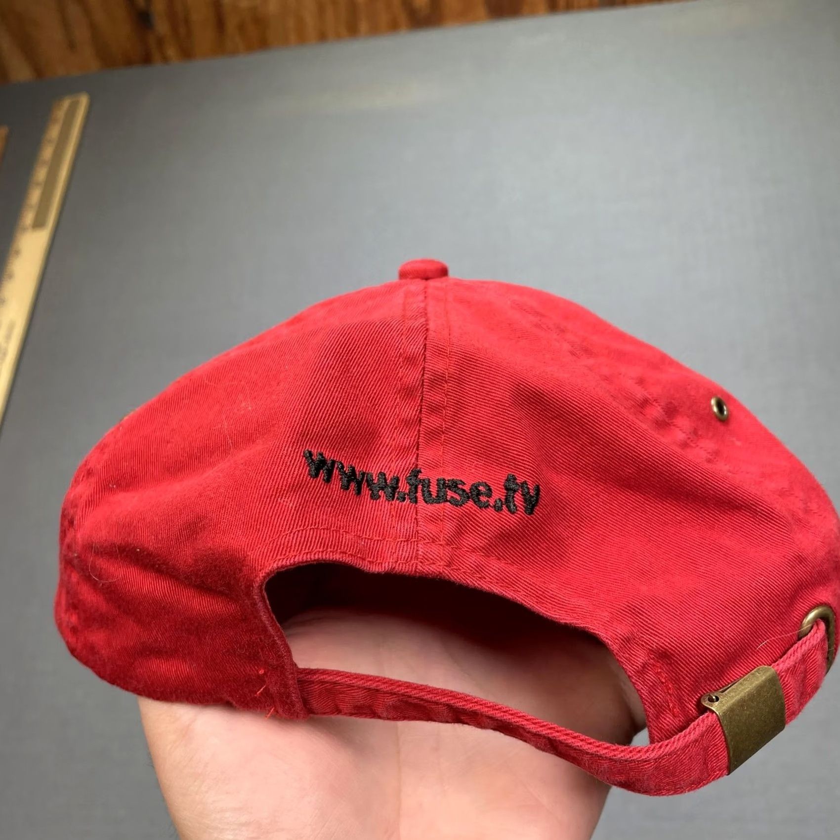 Logo 7 Fuse TV Hat Cap Strap Back Red Twill Drip Logo Music TV One Size Embroidered Mens Baseball Cap Adjustable Summer Casual Size ONE SIZE - 4 Thumbnail