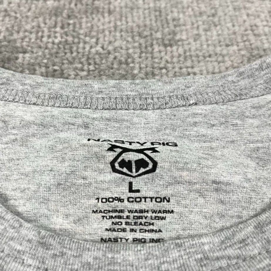 Logo 7 Nasty Pig Shirt Mens Large Gray Box Logo Tee Short Sleeve 25th Anv. Size US L / EU 52-54 / 3 - 3 Thumbnail