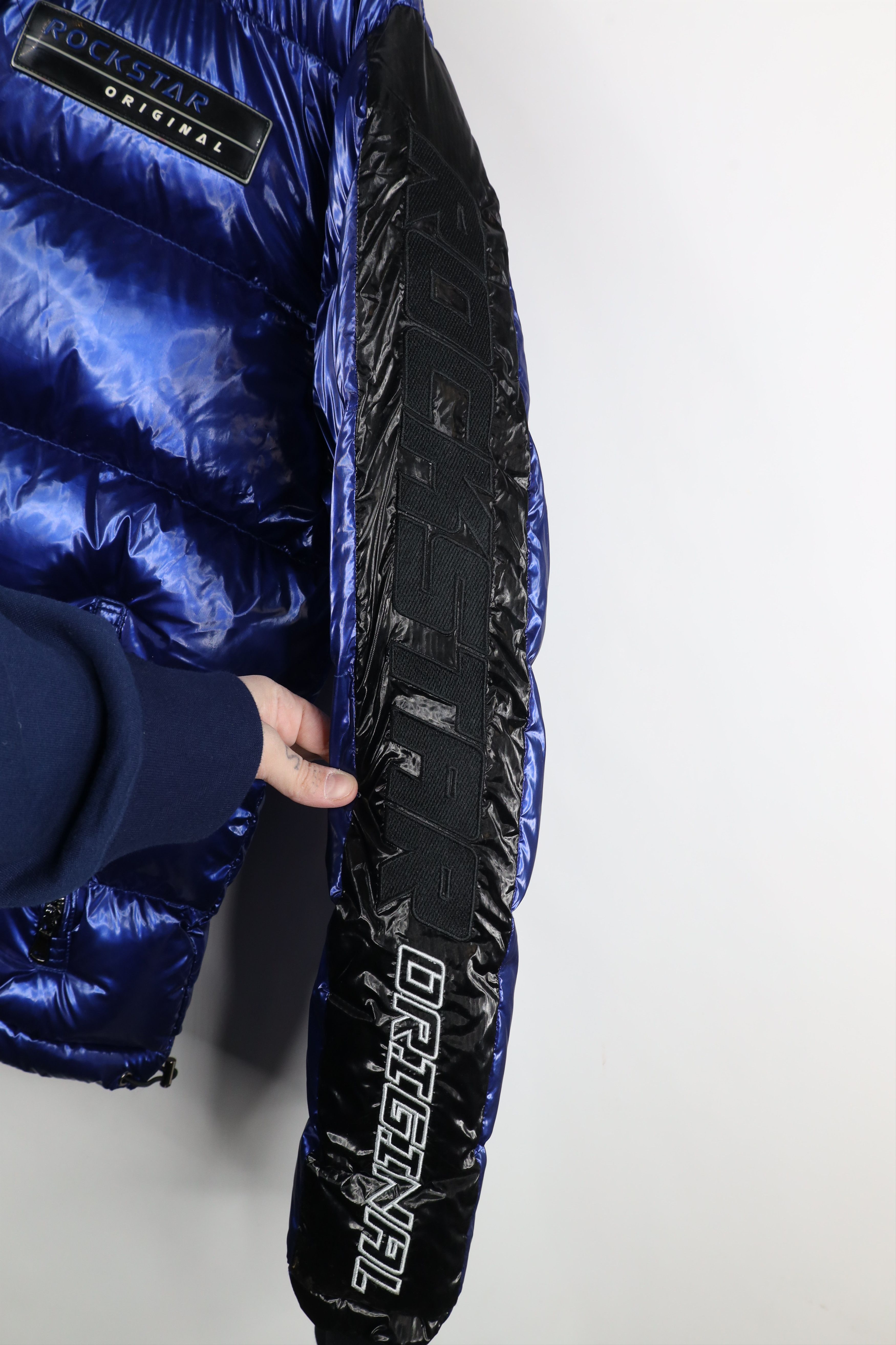 Vintage Vintage Y2K Rockstar Original Streetwear Space Puffer Jacket Size US L / EU 52-54 / 3 - 6 Thumbnail