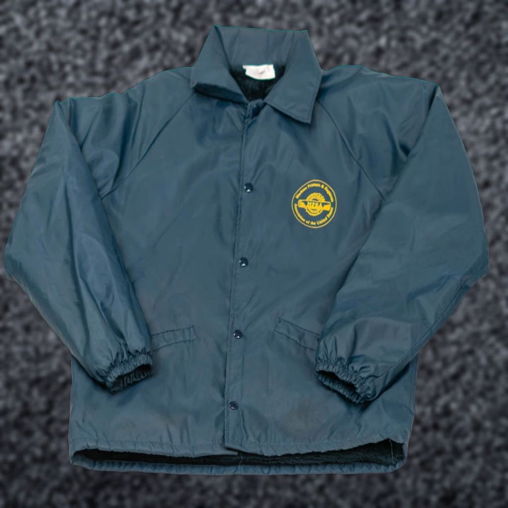 Vintage VINTAGE Union Satin MPEA Jacket Bomber Jacket Mens M Blue Satin Logo Pockets 80s USA 70's Pattern 23in Chest Mid-Length"} Size US M / EU 48-50 / 2 - 1 Thumbnail