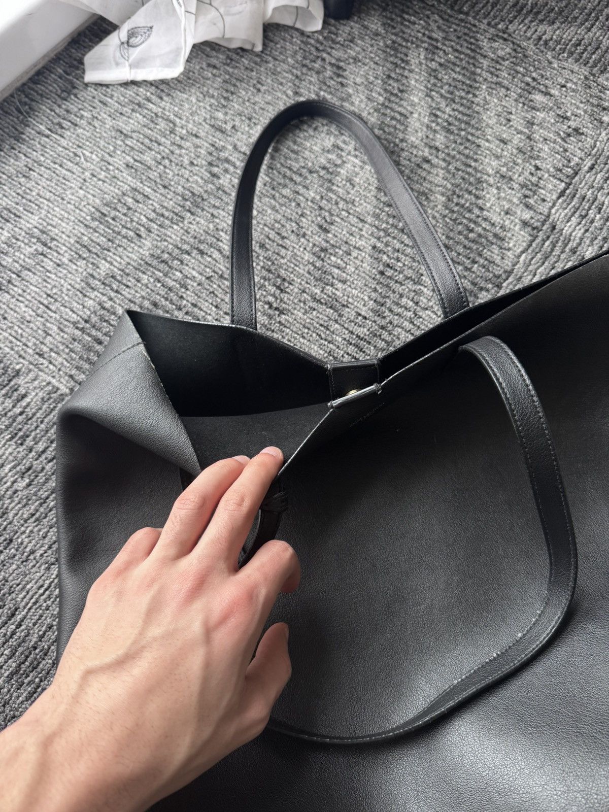 Saint Laurent Paris Saint Laurent tote bag black leather Size ONE SIZE - 5 Thumbnail