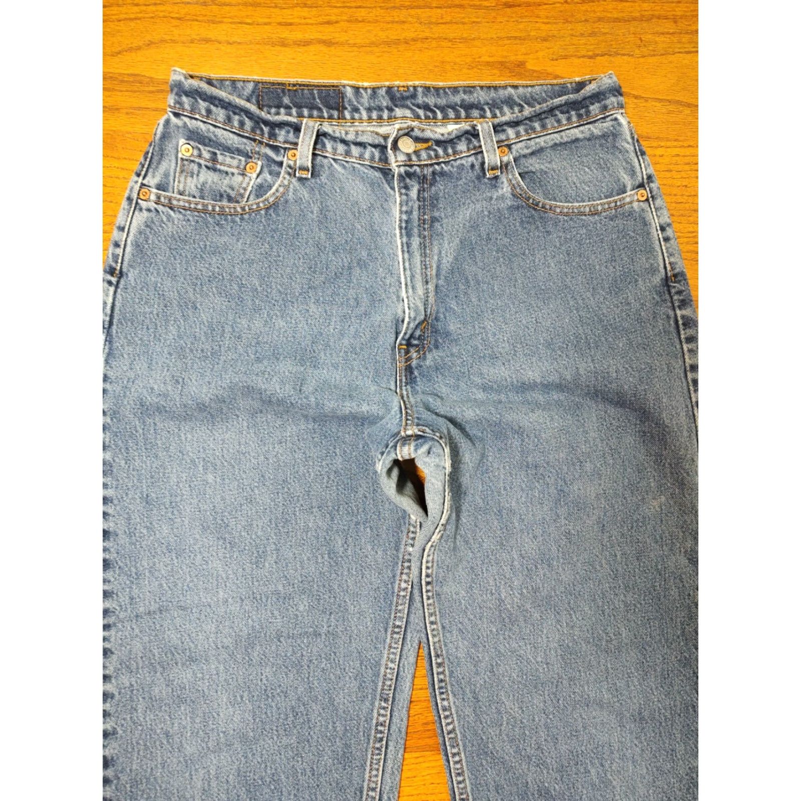 Levi's VINTAGE Levi's Jeans Womens 12 Straight Leg 560 High Rise Loose Fit 31 Inseam Blue 100% Cotton Denim 5-Pocket Regular Inseam 31 Mens Womens Size 34" / US 12 / IT 48 - 5 Thumbnail