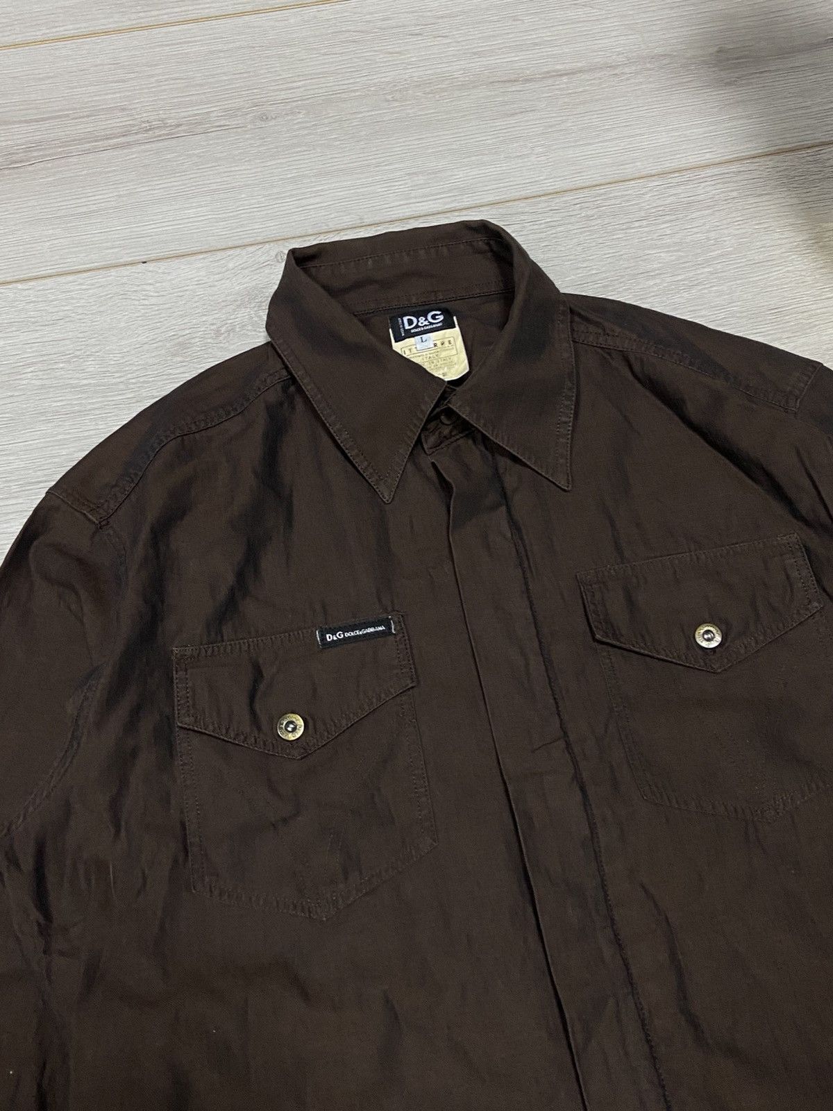 Dolce & Gabbana Dolce&Gabbana vintage zip big logo shirt Size US L / EU 52-54 / 3 - 11 Thumbnail