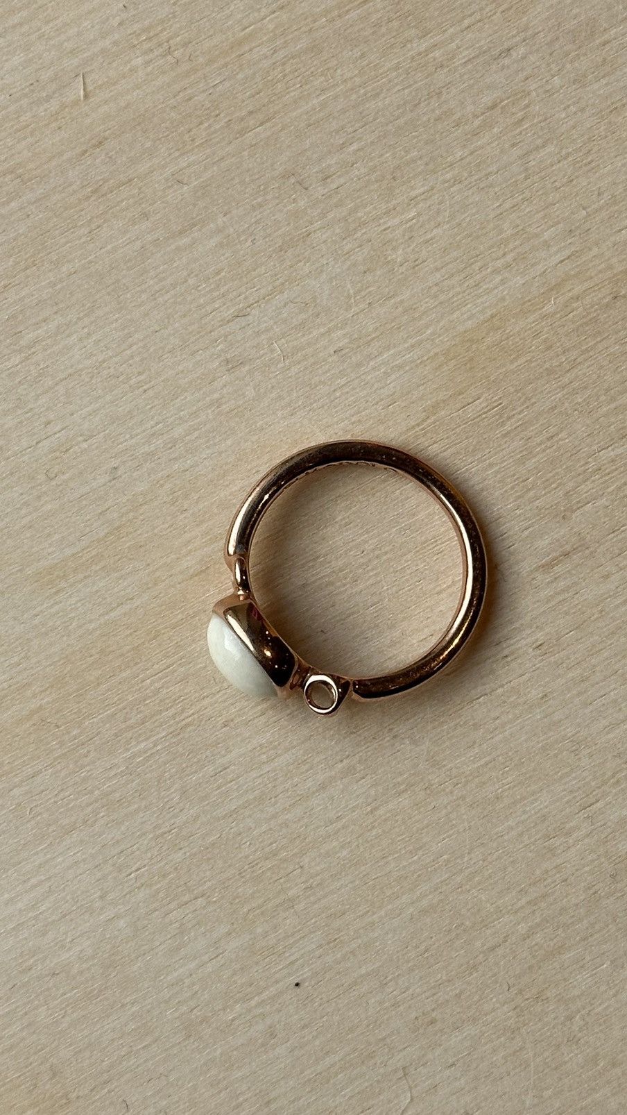 Other Di Modolo White Agate Ring Silver plated 18k Rose Gold 6.5 Size ONE SIZE - 4 Thumbnail