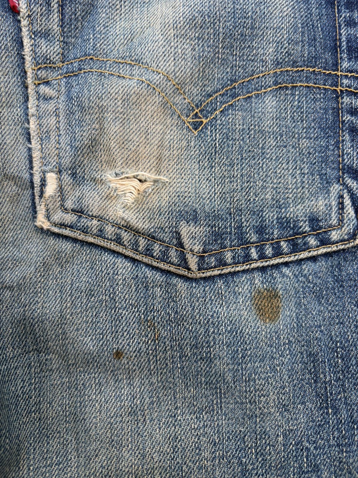 Kapital VINTAGE LEVIS 503B BIG E SELVEDGE RUSTY DISTRESSED DENIM Size US 32 / EU 48 - 14 Thumbnail
