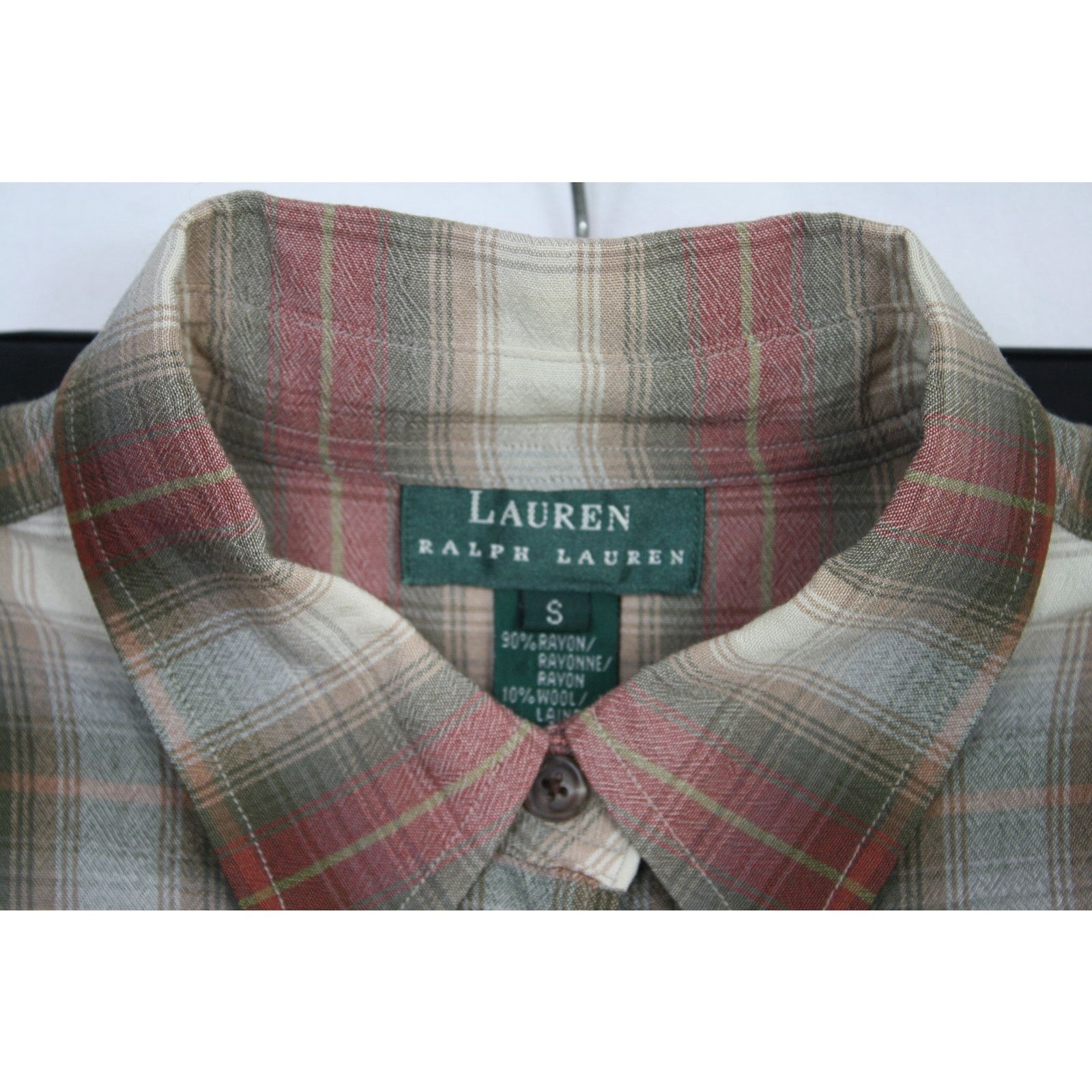Ralph Lauren Lauren Ralph Lauren Plaid Rayon Wool Button Shirt Womens S Size S / US 4 / IT 40 - 4 Thumbnail