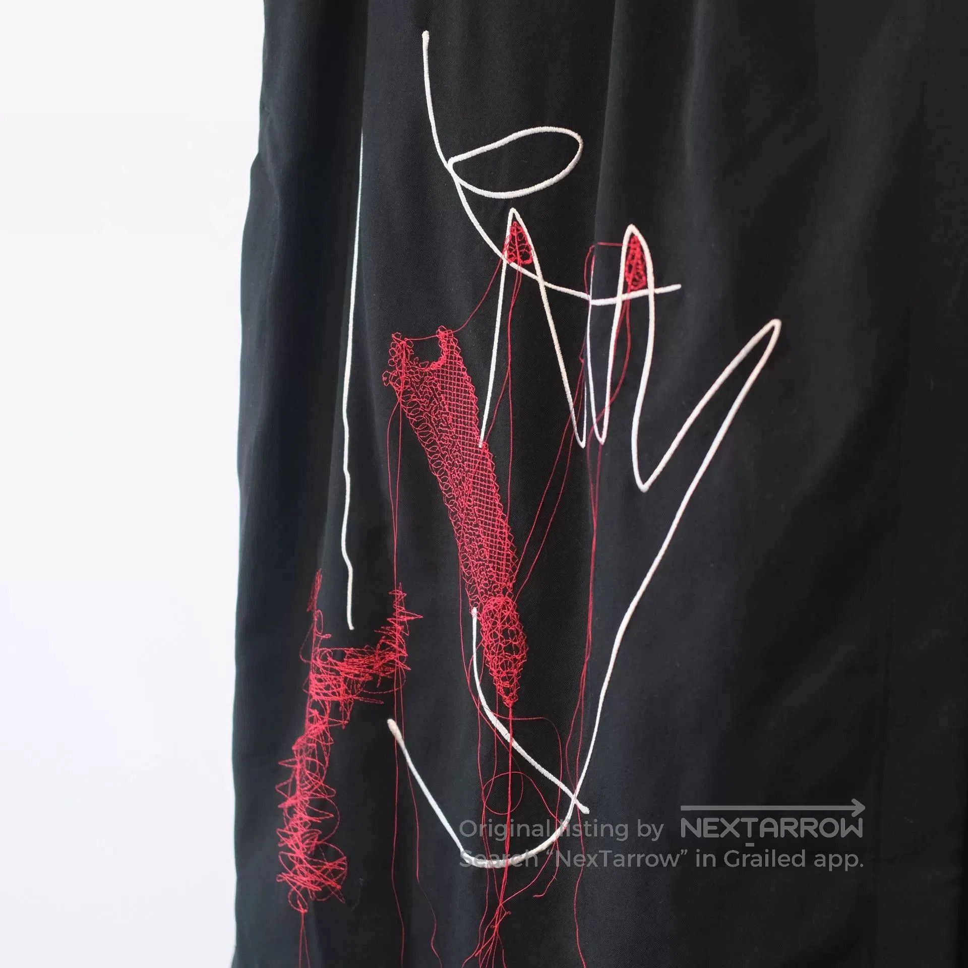 Yohji Yamamoto Yohji Yamamoto Black Pant with Print Detail. Size 25" / US 0 / IT 36 - 6 Thumbnail