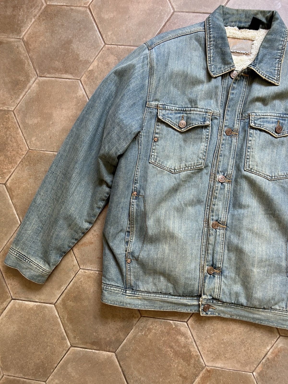 Oakley Vintage Oakley Sherpa Denim Jacket Trucker Lined Size US L / EU 52-54 / 3 - 4 Thumbnail