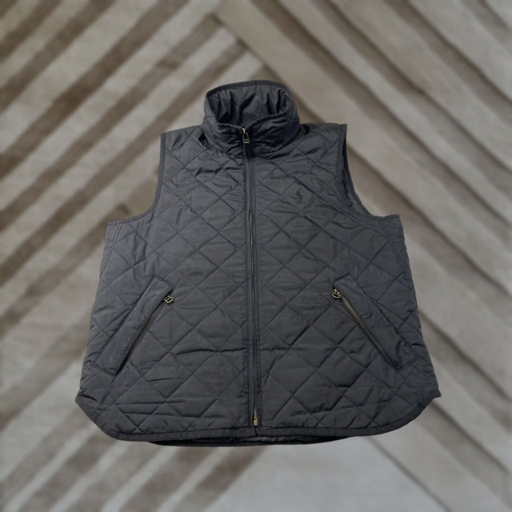 Polo Ralph Lauren Polo Ralph Lauren Vest Quilted Women's L Black Full Zip Puffer Polyester vest Quilted Embroidered Logo Size L / US 10 / IT 46 - 1 Thumbnail