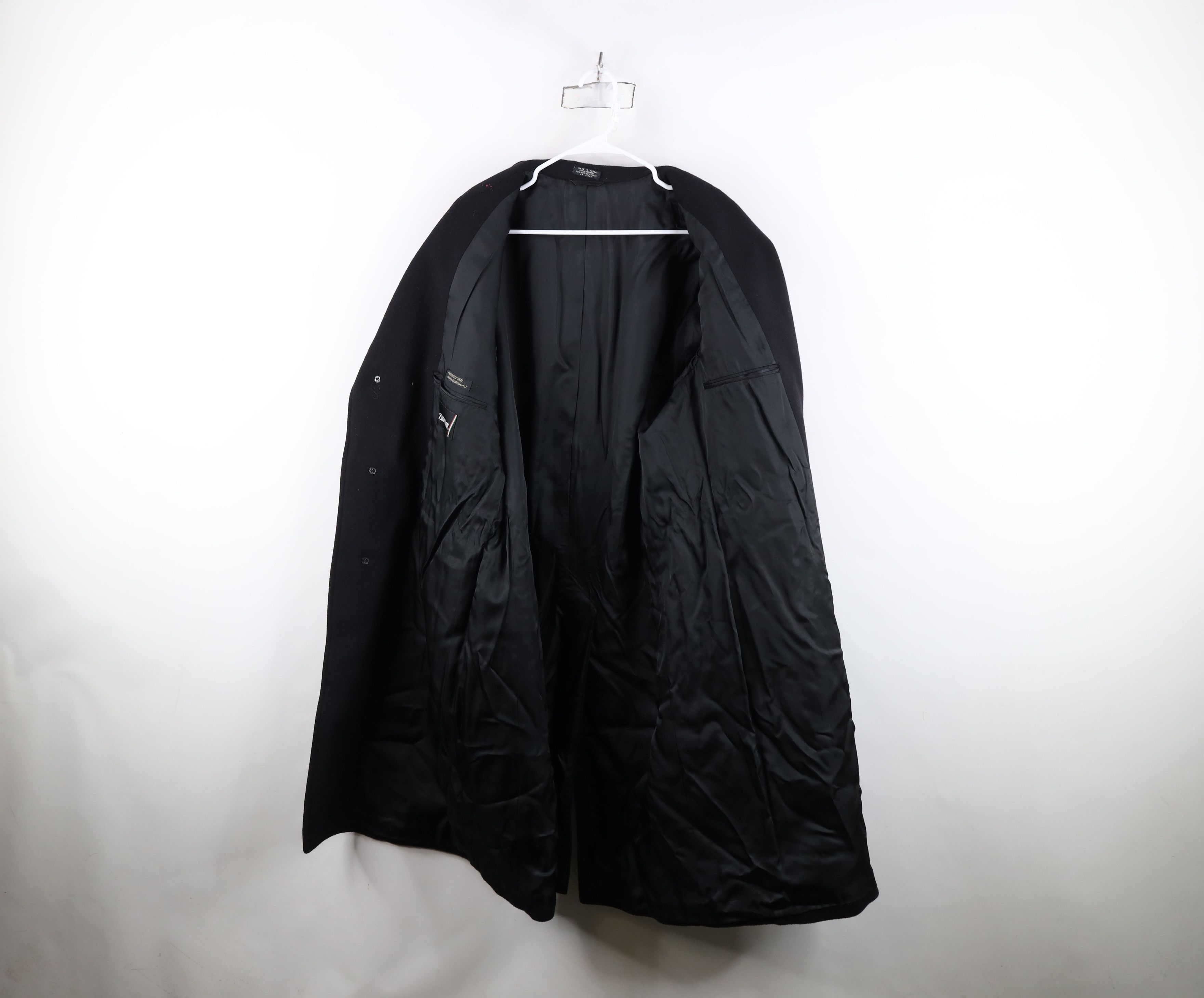 Vintage Vintage 90s Wool Cashmere Overcoat Trench Coat Jacket Black Size US XXL / EU 58 / 5 - 9 Thumbnail