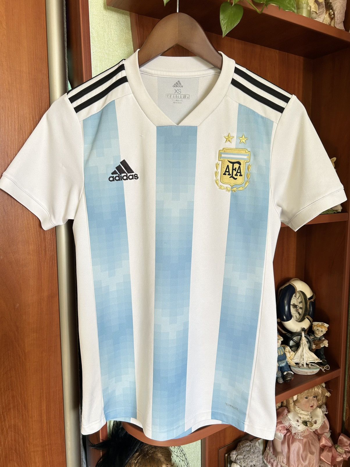 Adidas Argentina 2018 Adidas Home World Cup Football Soccer Jersey Size US XS / EU 42 / 0 - 1 Thumbnail