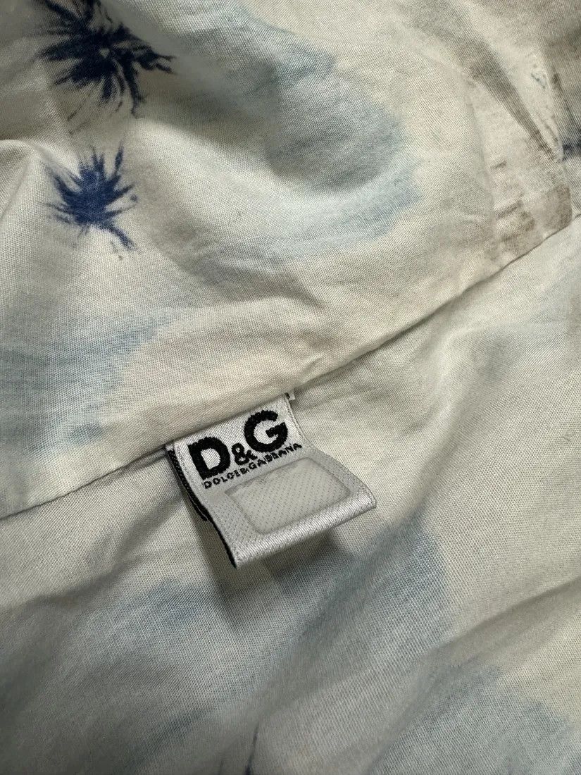 Dolce & Gabbana × Vintage 1990s Dolce & Gabbana White & Blue Abstract Nature Shirt Size US S / EU 44-46 / 1 - 10 Thumbnail