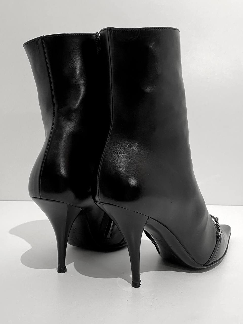 Dior Dior x Galliano Chain Logo Black Leather Archive Boots Y2K Size US 6.5 / IT 36.5 - 12 Thumbnail